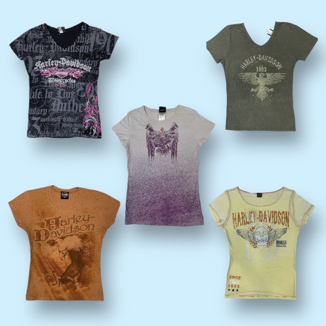 £4 Y2K Harley Davidson T-Shirts – Von Biker Babes genehmigt (R-15)