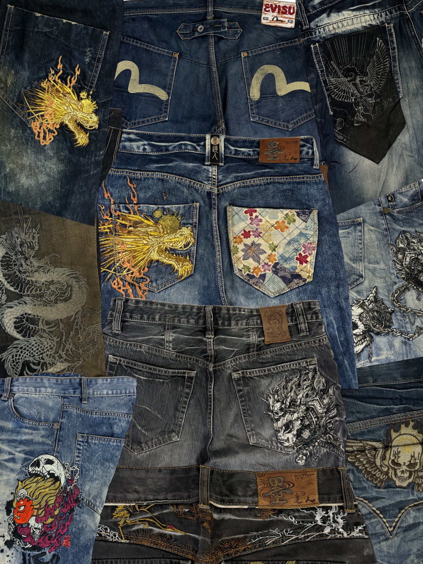 Japanese Embroidered Jeans 20 Pcs (B58)