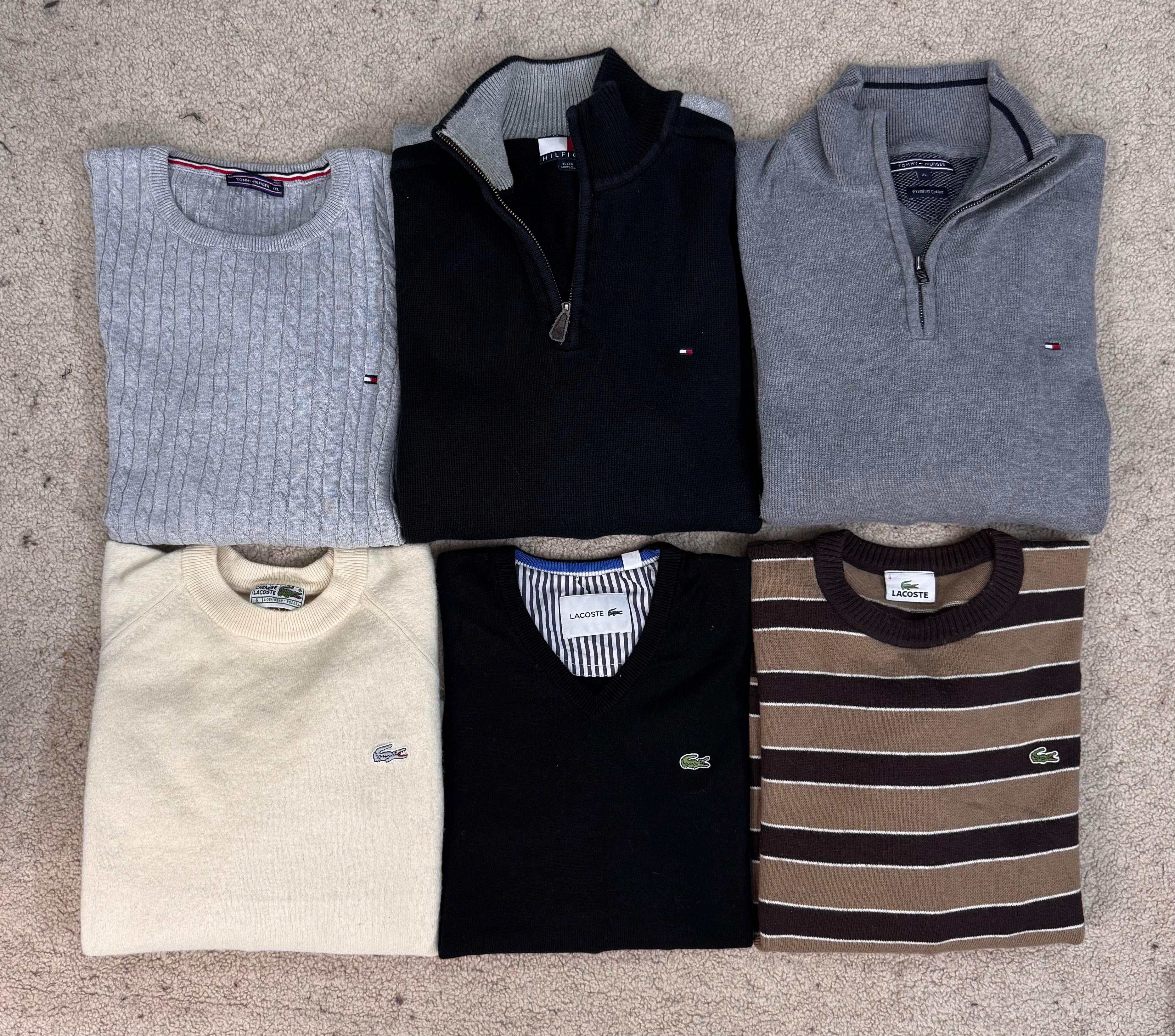 #VV376 Pulls Lacoste/Tommy 30 pièces