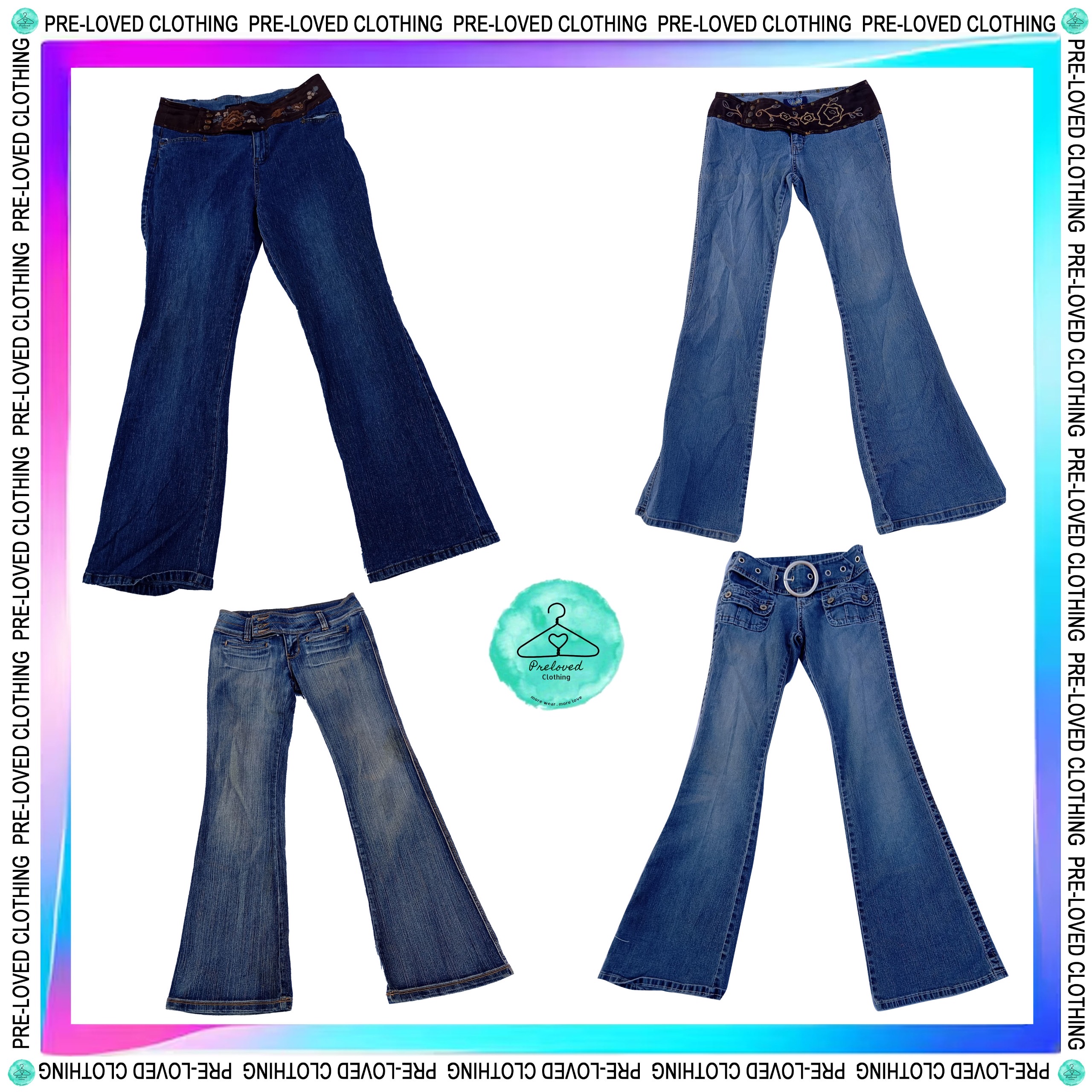 Y2K Unique Flaired Jeans