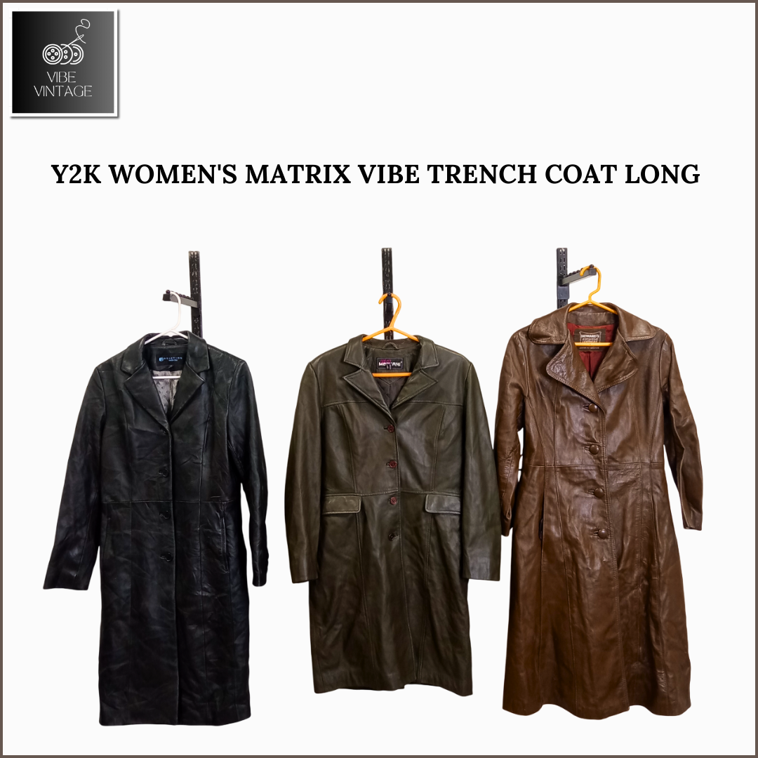 Y2K WOMEN'S MATRIX VIBE TRENCH COATS LONG - 08 PCS