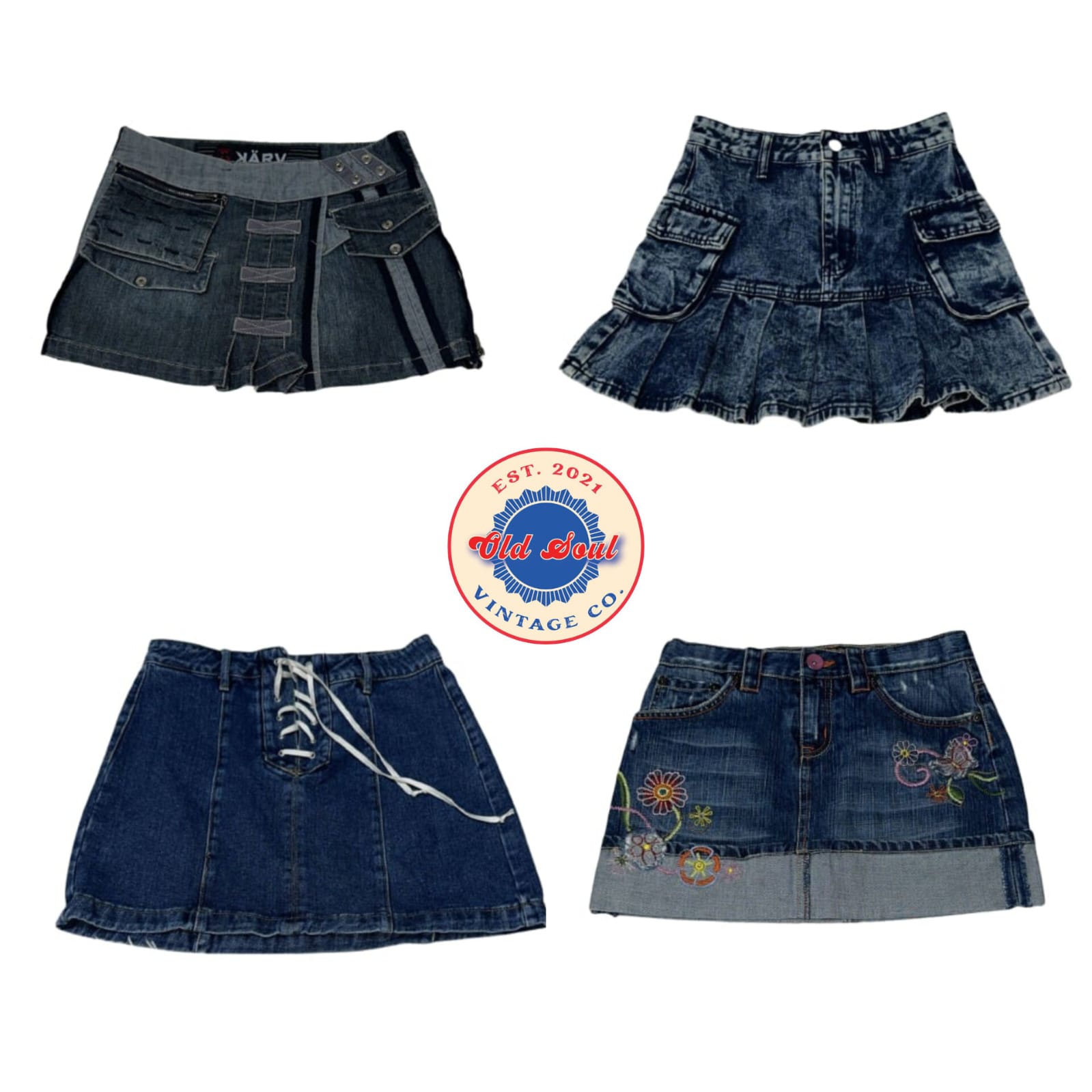 Y2k Denim Mini Skirts