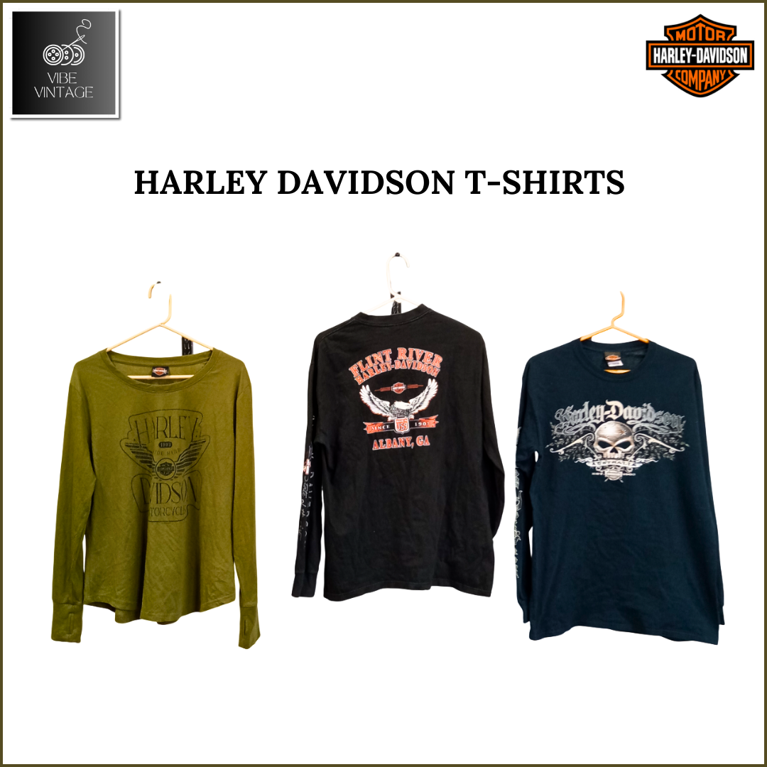 HARLEY DAVIDSON T-SHIRTS & SHIRTS - 16 PCS