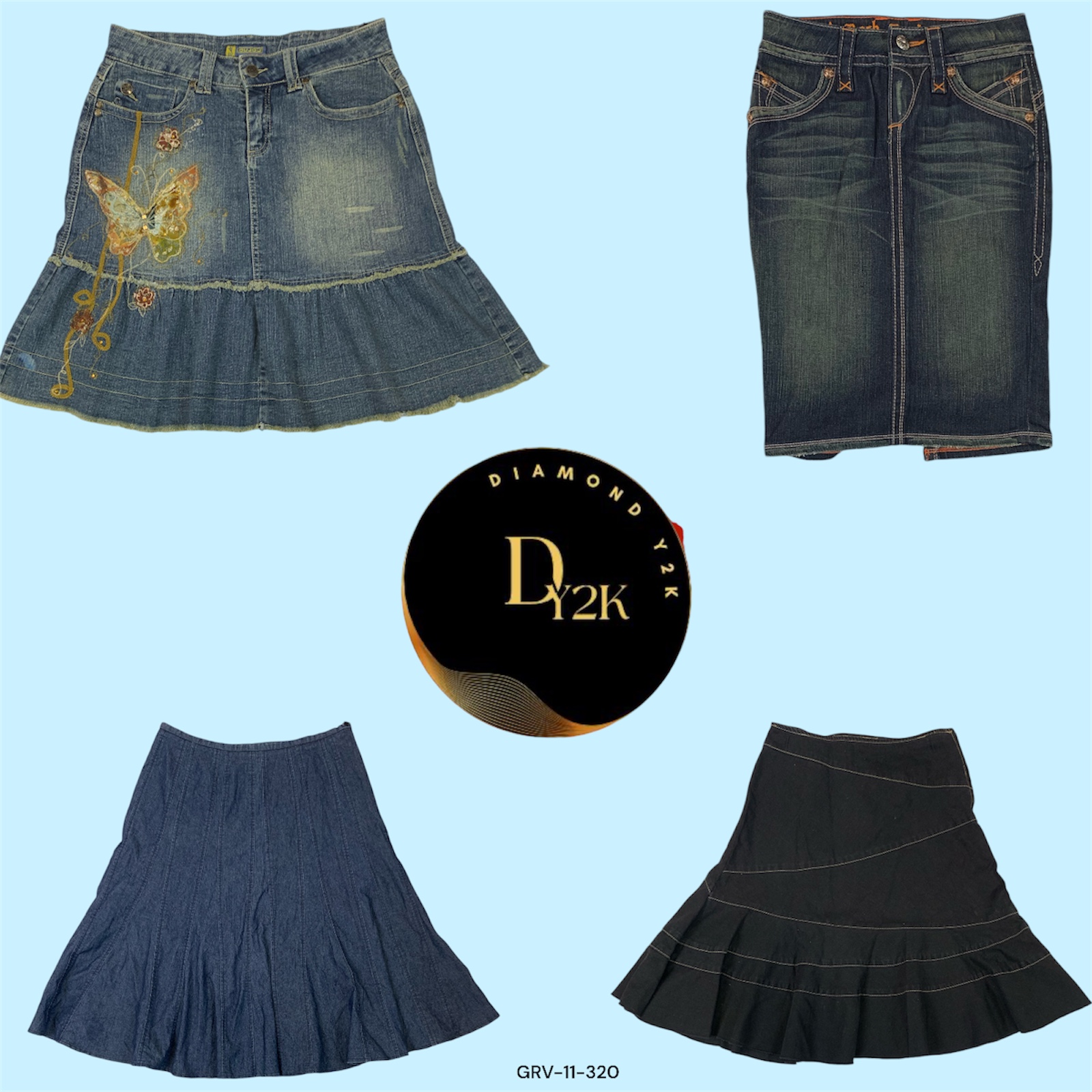 DKNY, YMI & More.. Retro Revival: Y2K Denim Midi Perfection (GRV-11-320)