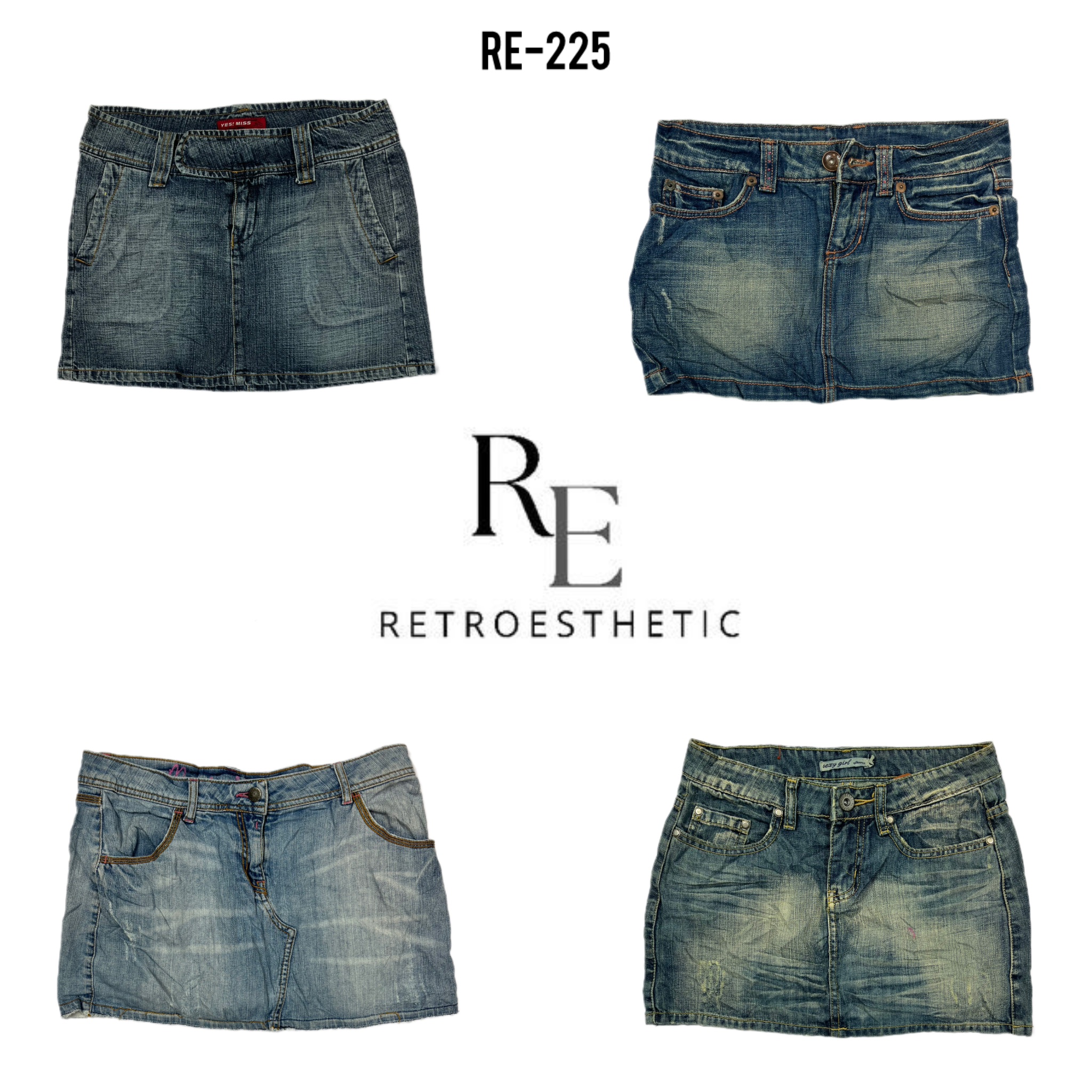 Y2K Denim Mini Skirts (RE-225)