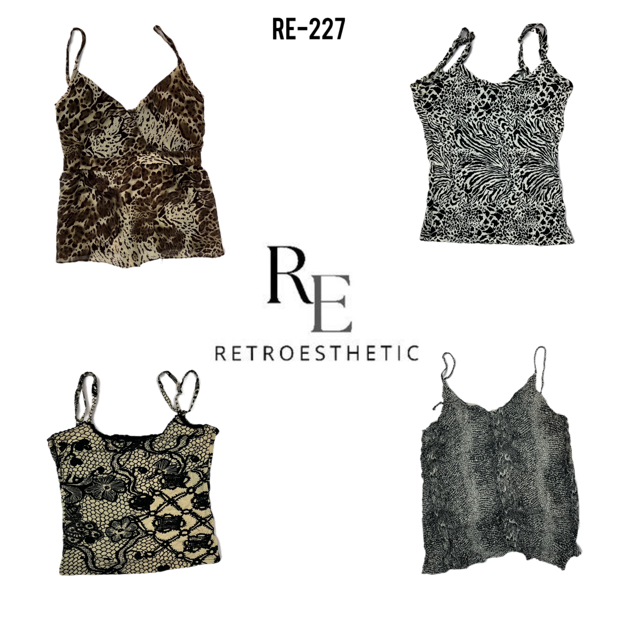 Y2K Animal Print Cami Tops (RE-227)