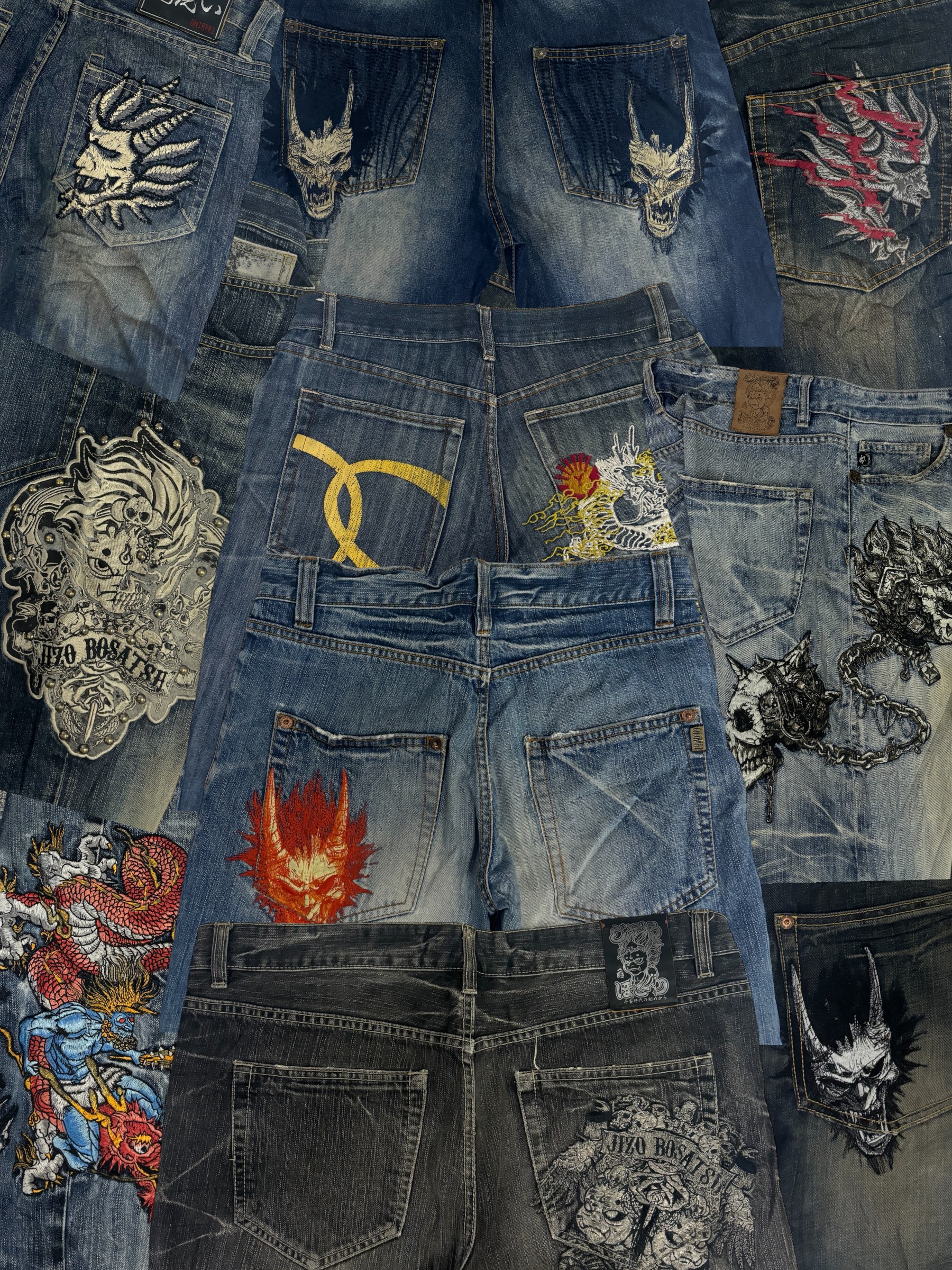 Japanese Embroidered Jeans 20 Pcs (B70)