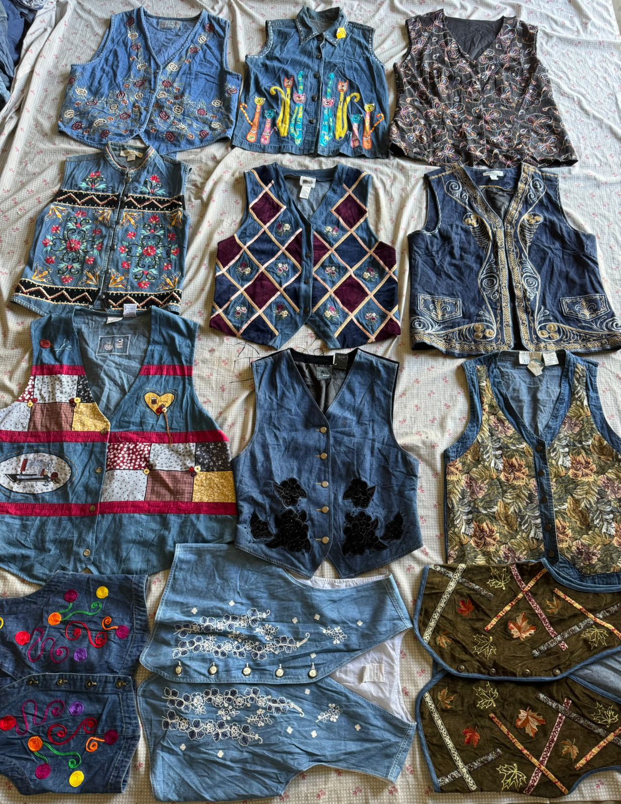 Denim waistcoats 25 pieces