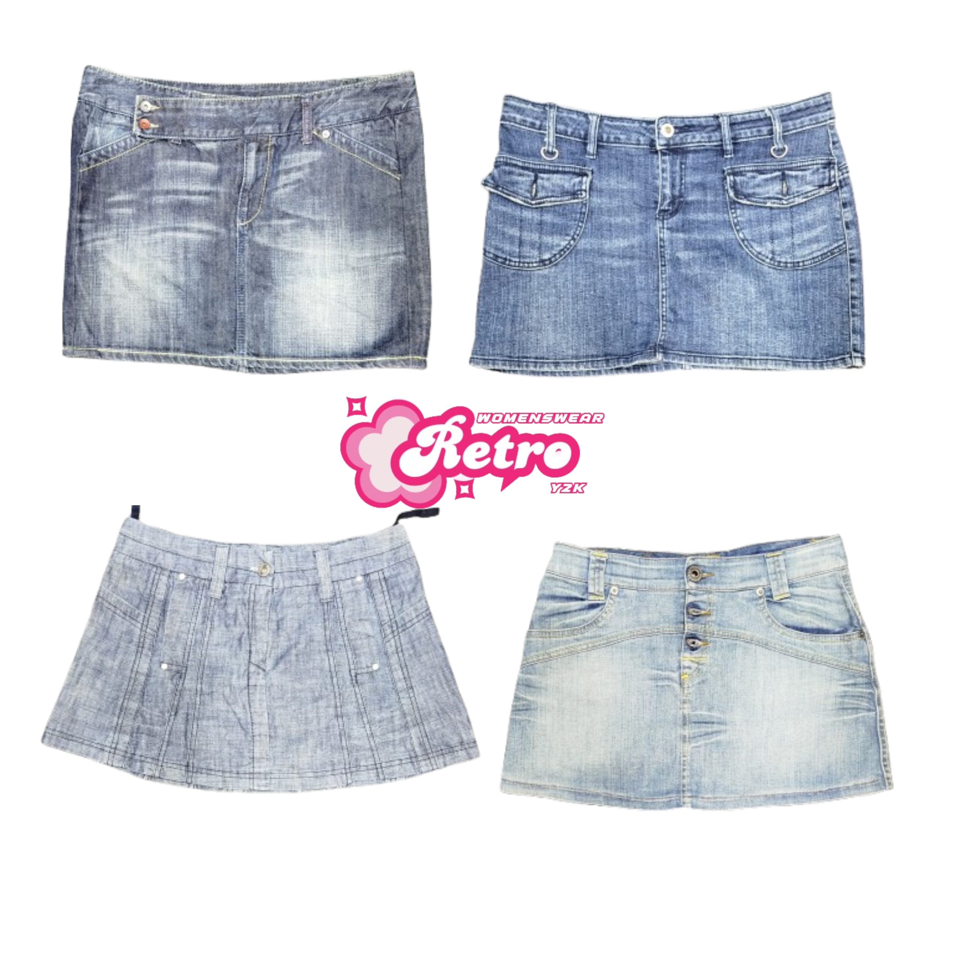 Jupes en denim micro mini de l'ère Y2K Paris Hilton (Déc-12)