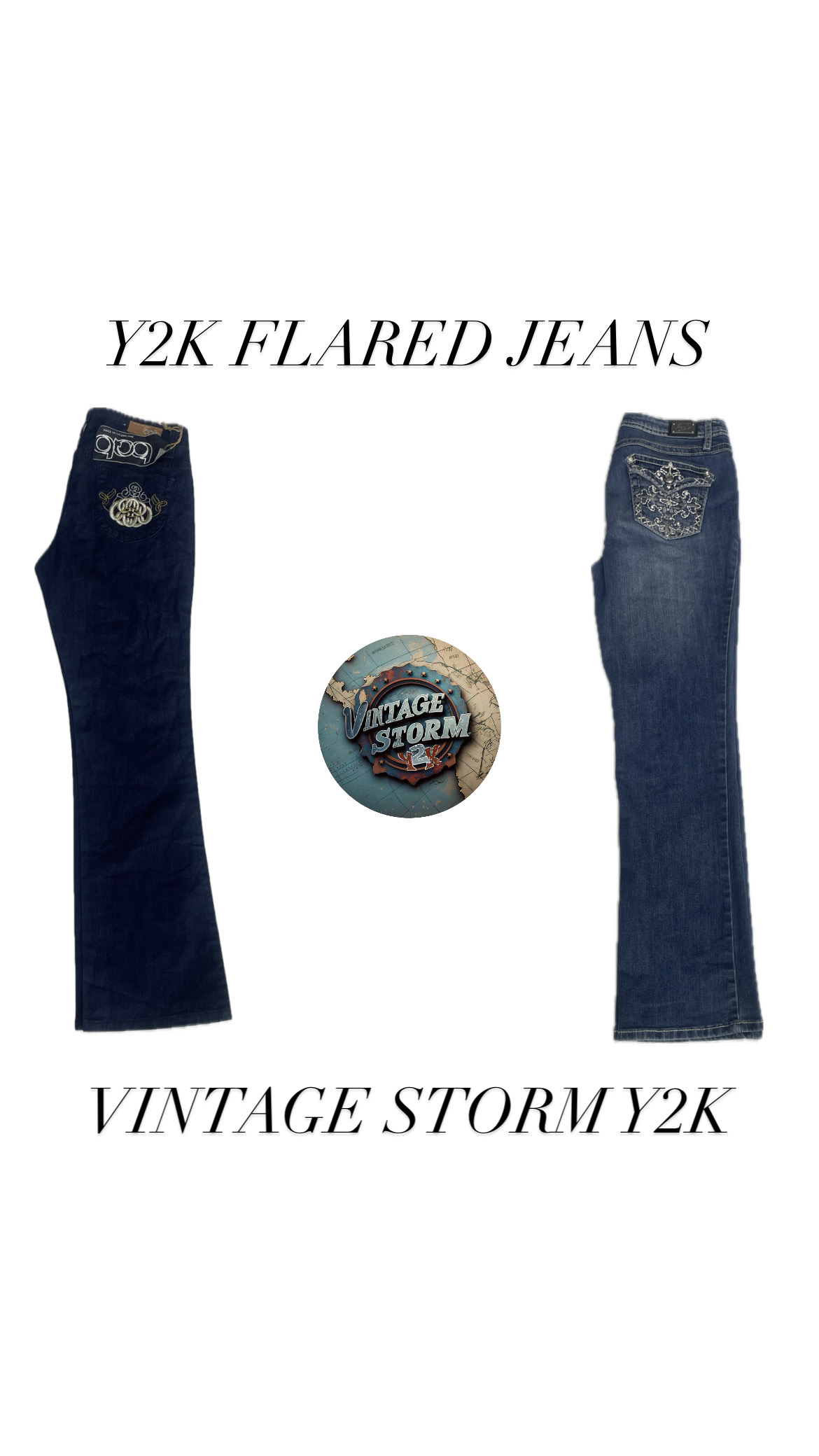 Y2K BRITNEY-ÄRA DENIM FLARED JEANS