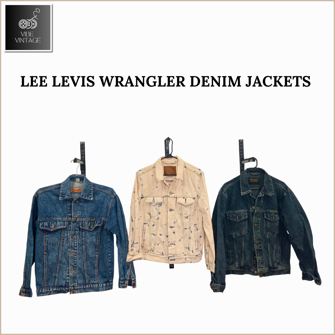 LEE LEVIS WRANGLER DENIM JACKETS -09 PCS