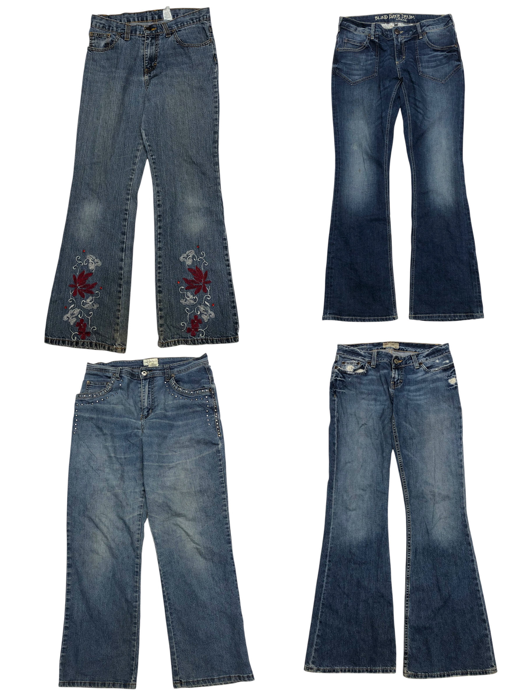 Dazzling Denim Flared Jeans S-785