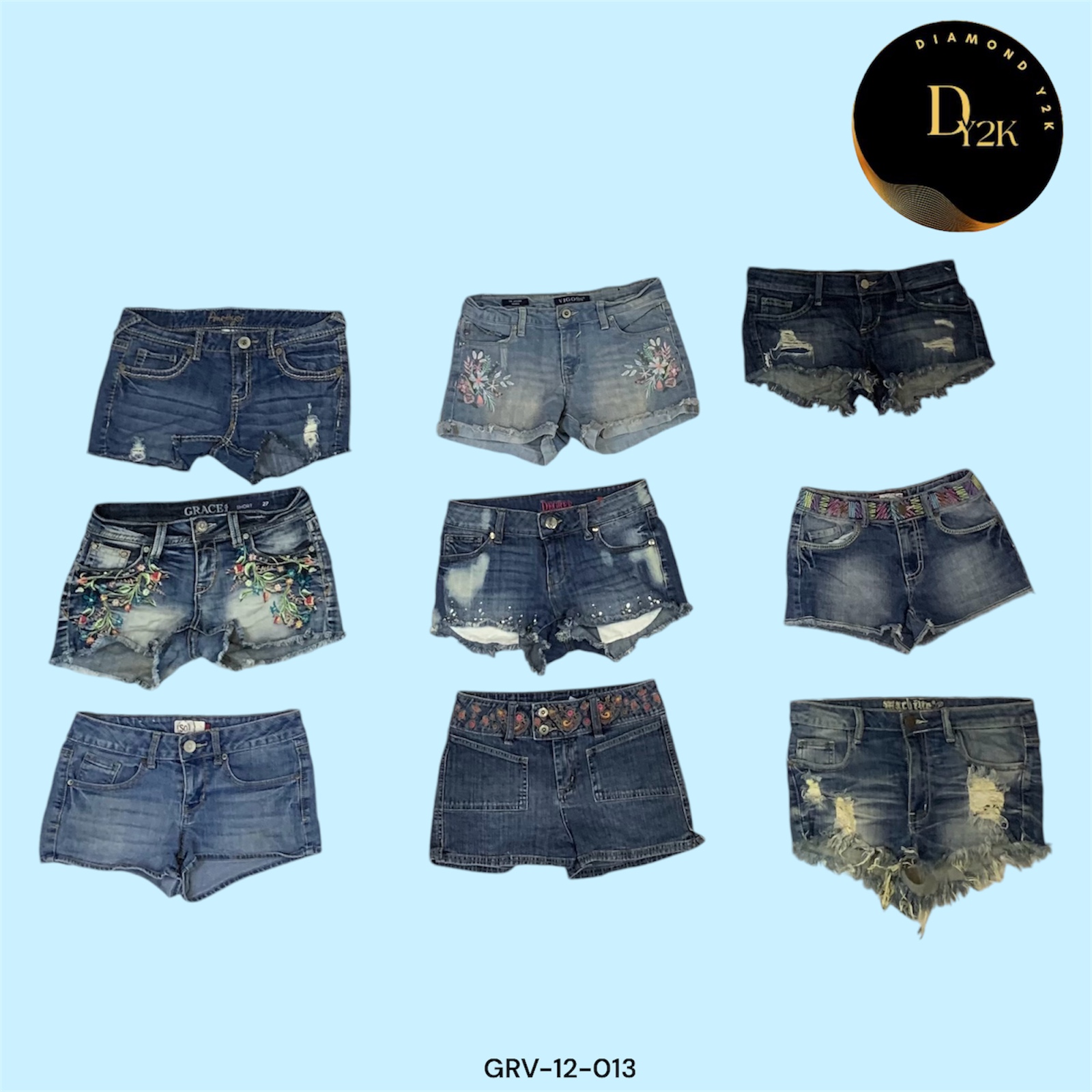 Vintage Y2K Denim Mini Shorts by Guess & More (GRV-12-013)