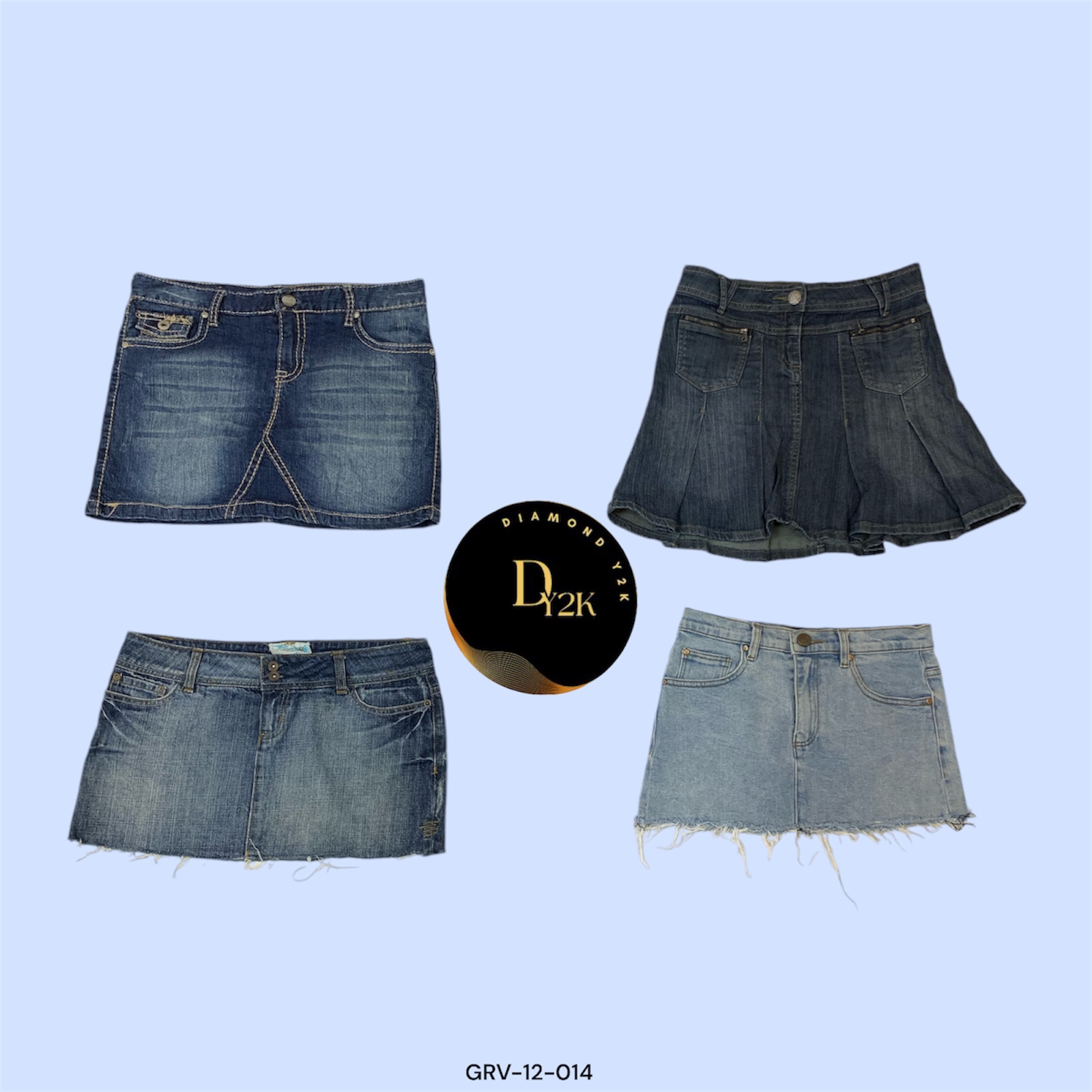 Y2K Low-Rise Denim Mini Skirt – The 2000s Are Back (GRV-12-014)