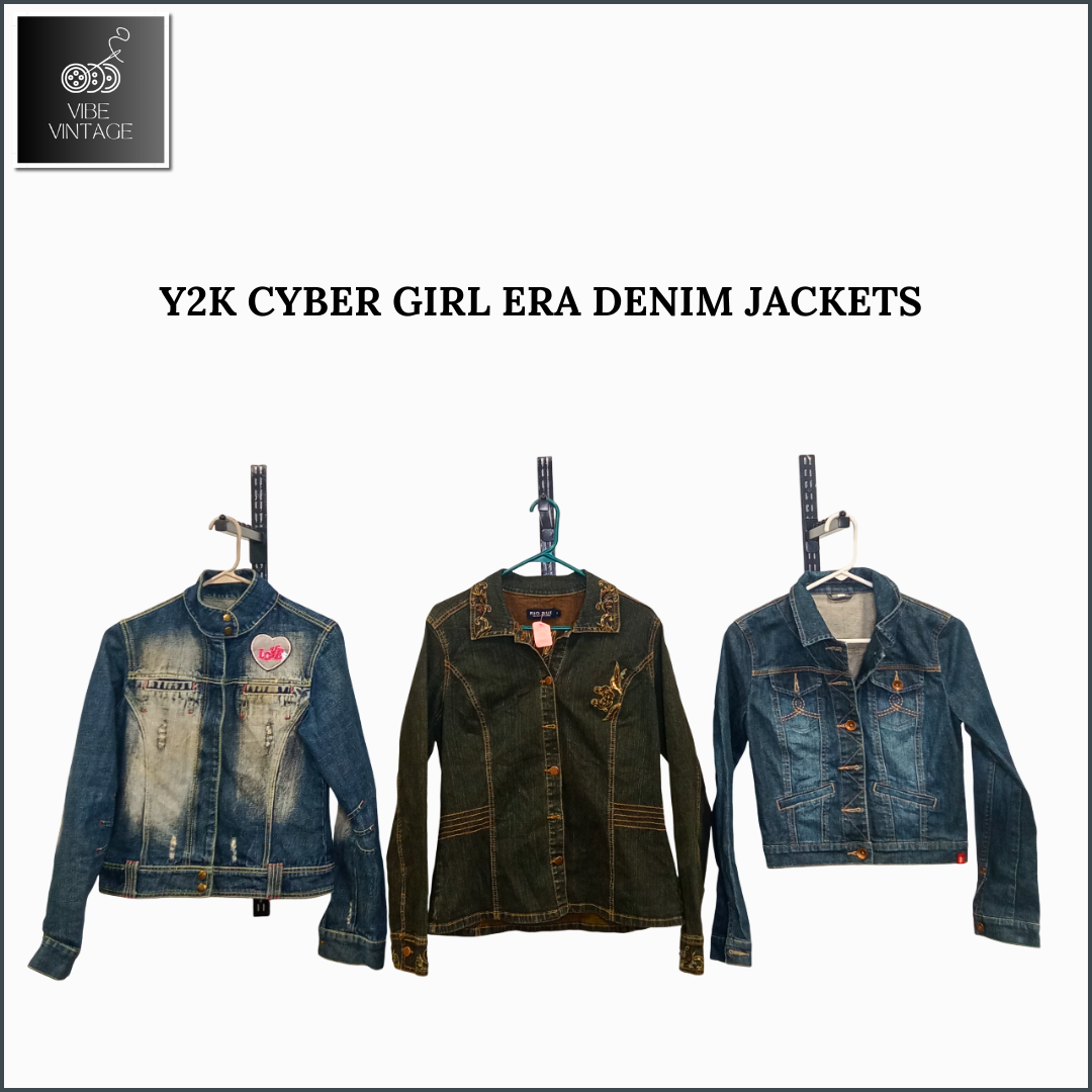 Y2K CYBER GIRL ERA DENIM JACKETS - 08 PCS