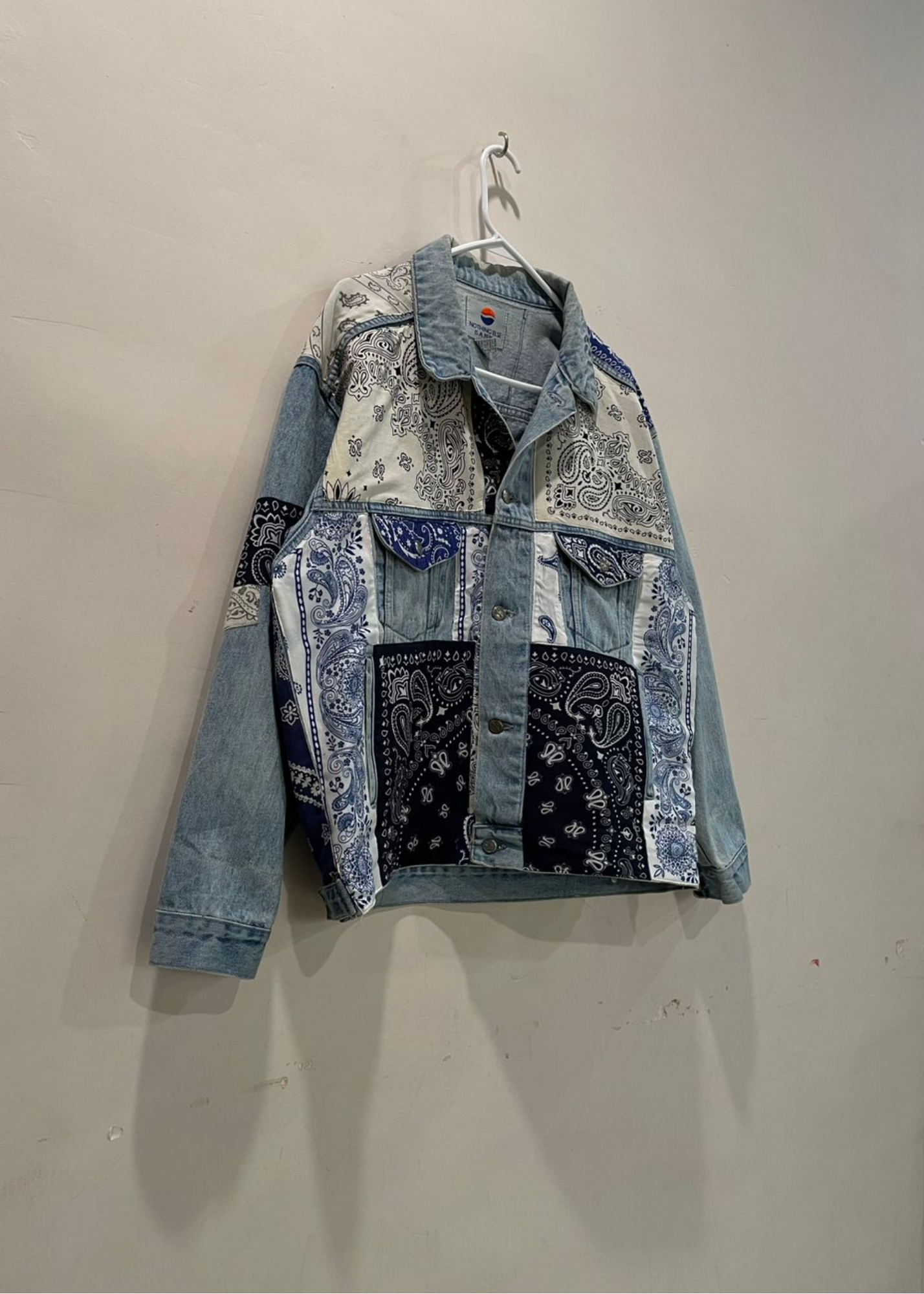 Reworked Bandana Denim Jacket