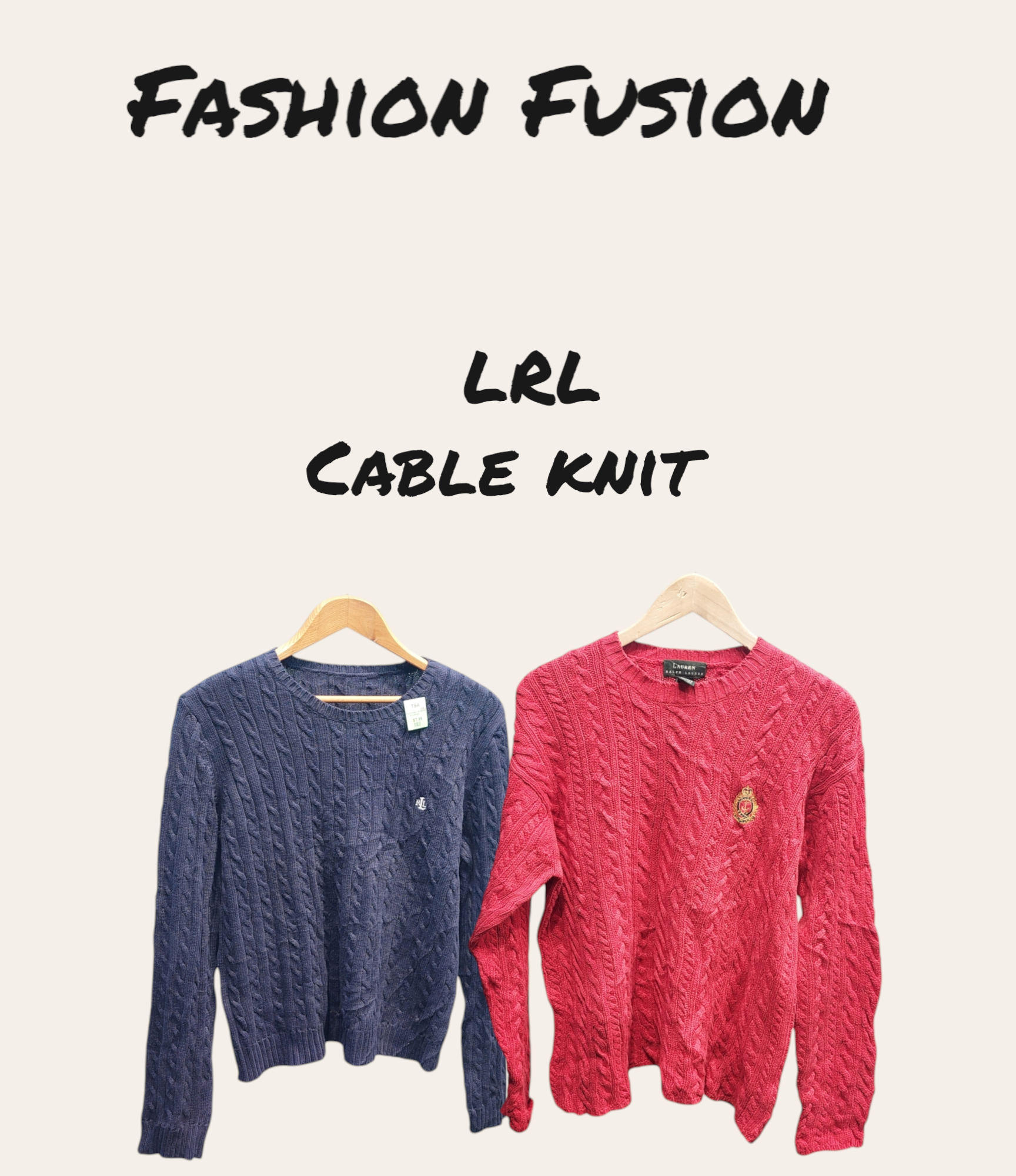 RL cable knit sweater (FF-247)