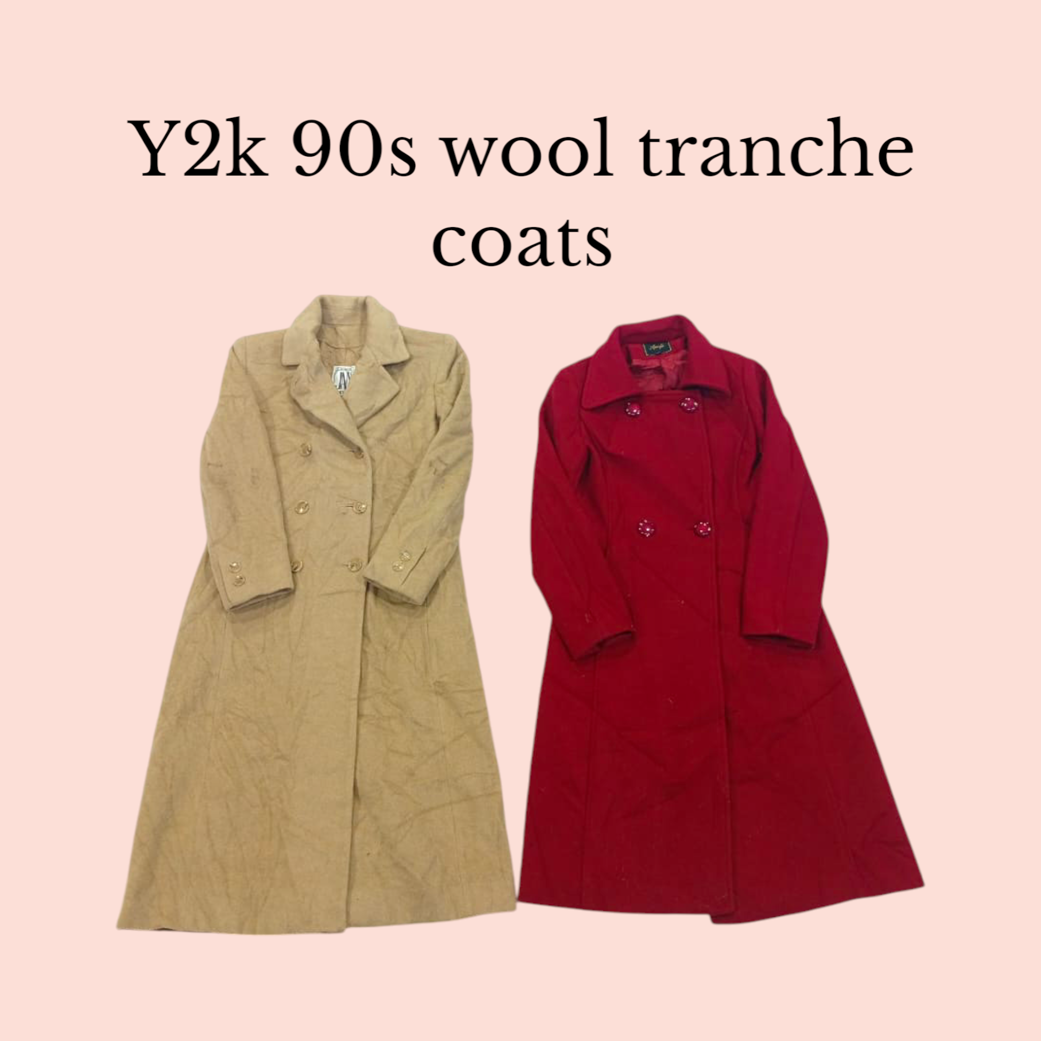 y2k 90s wool trench coats