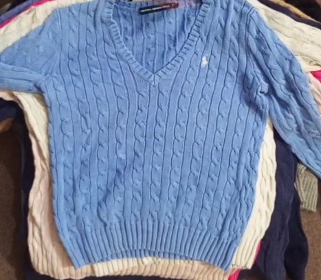 polo ralph lauren en tricot torsadé / demi-zip