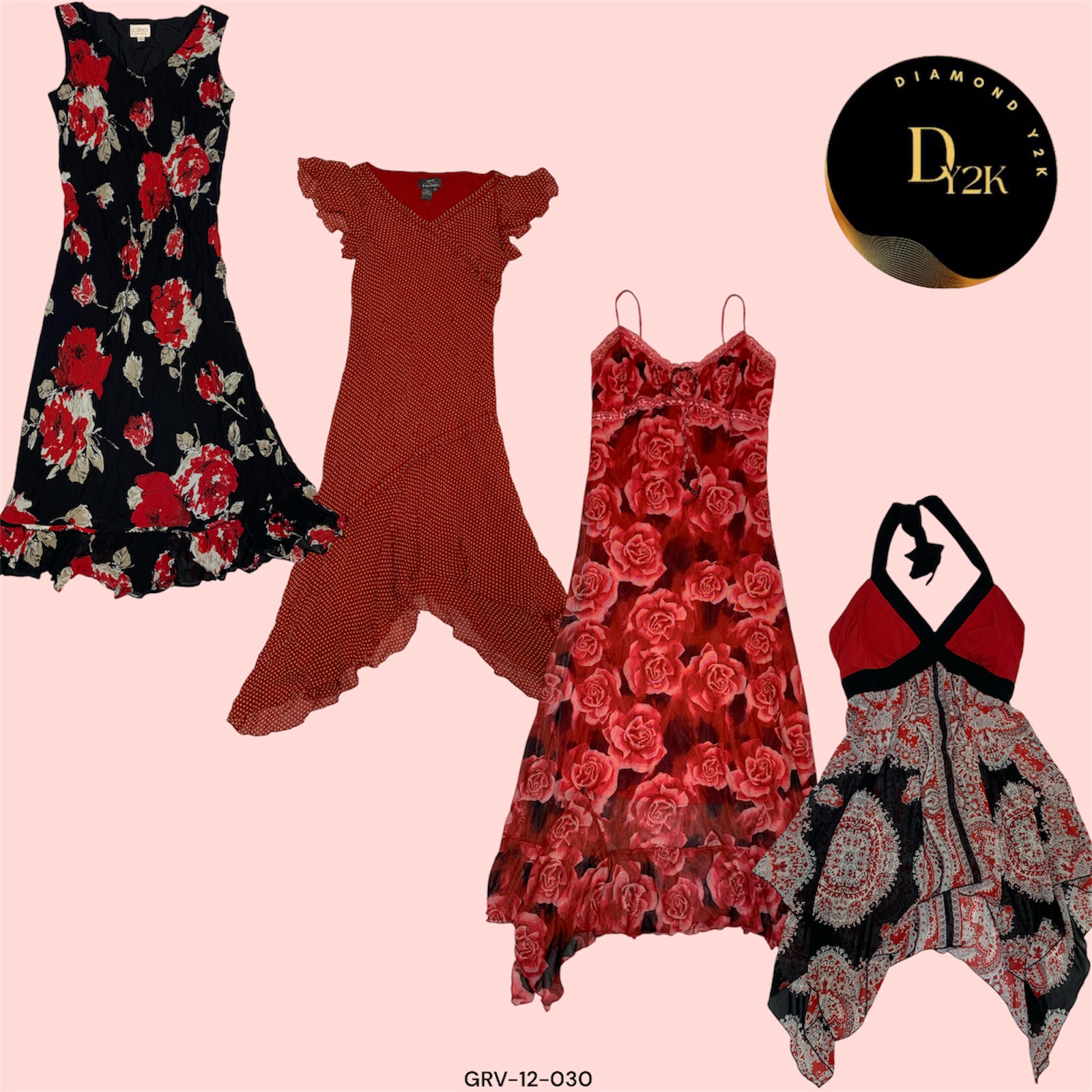 Vintage-Inspired Y2K Romantic Dress (GRV-12-030)
