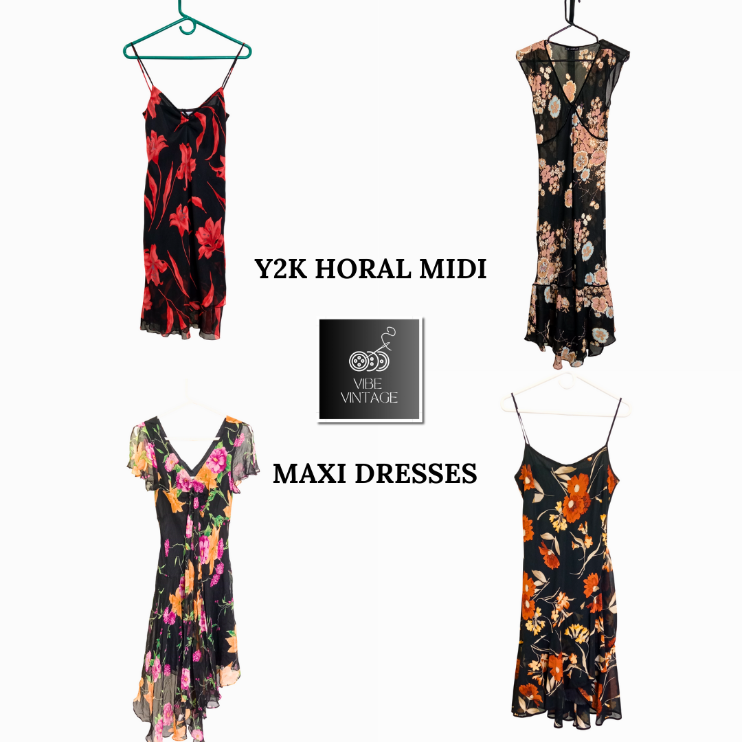 ROBES MIDI MAXI Y2K HORAL - 10 PCS