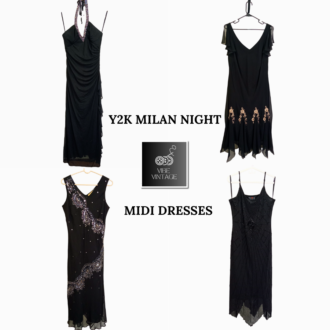 Y2K MILAN NUIT ROBES MIDI - 08 PCS