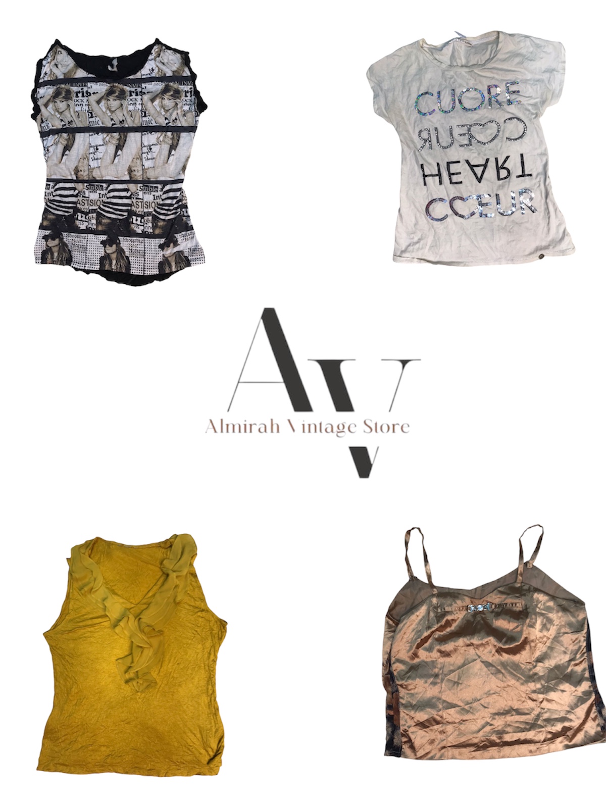 Beautiful mixed top tank top,mesh to,camitop and more