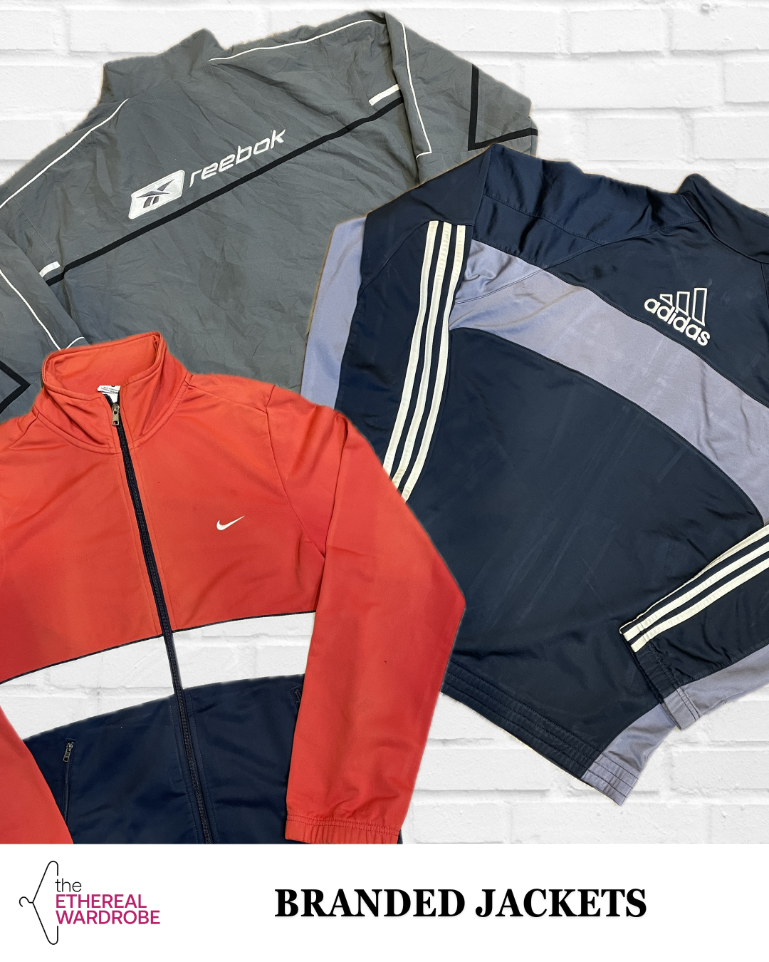 Branded Jackets including Nike, Adidas, Reebok and others