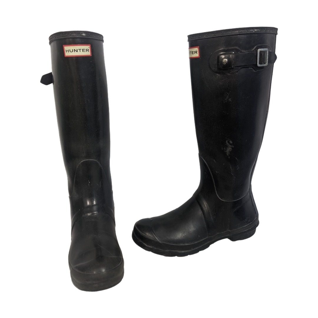 MV125#Hunter Original Classic Tall Rain Boots en caoutchouc noir entièrement étanche