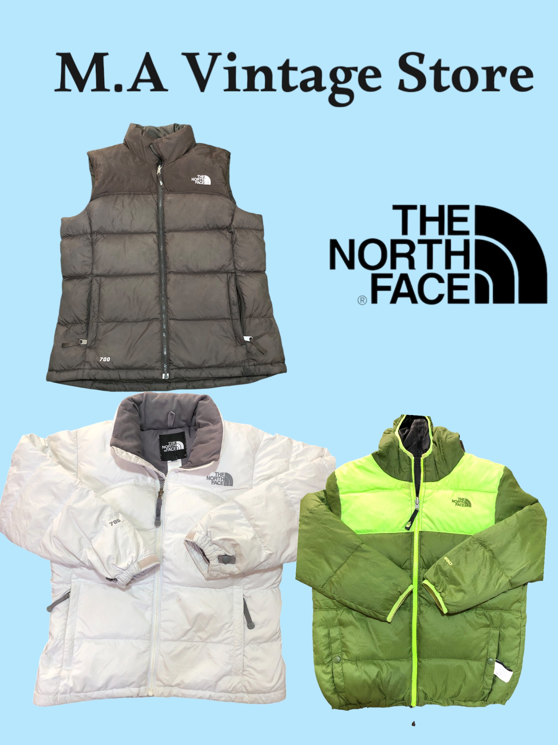 The North Face jacket and Vest 8 pcs
