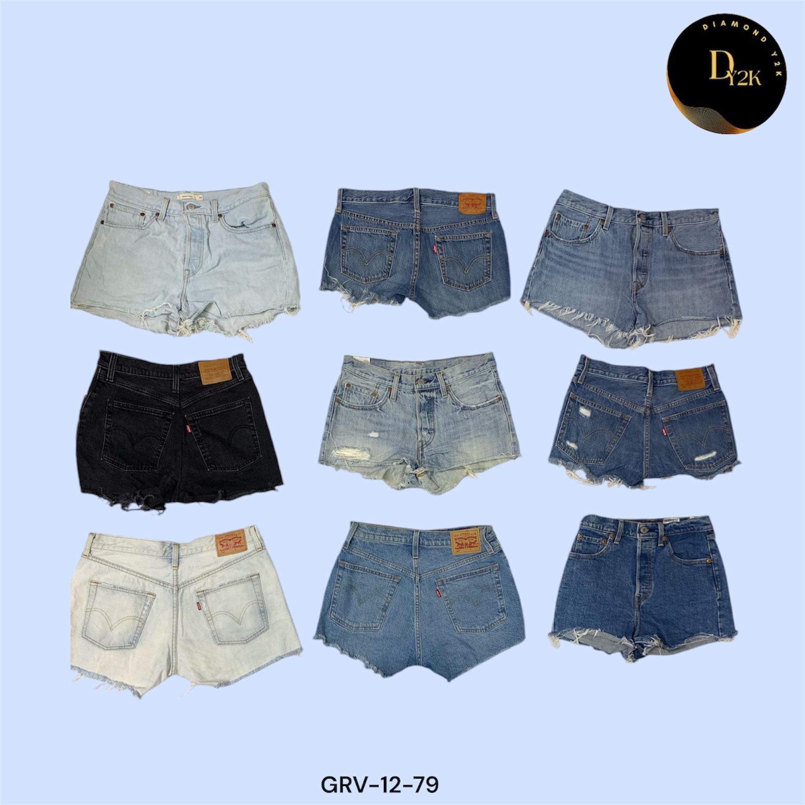 Y2K Denim Mini Shorts – Retro Chic Vibes (GRV-12-078)