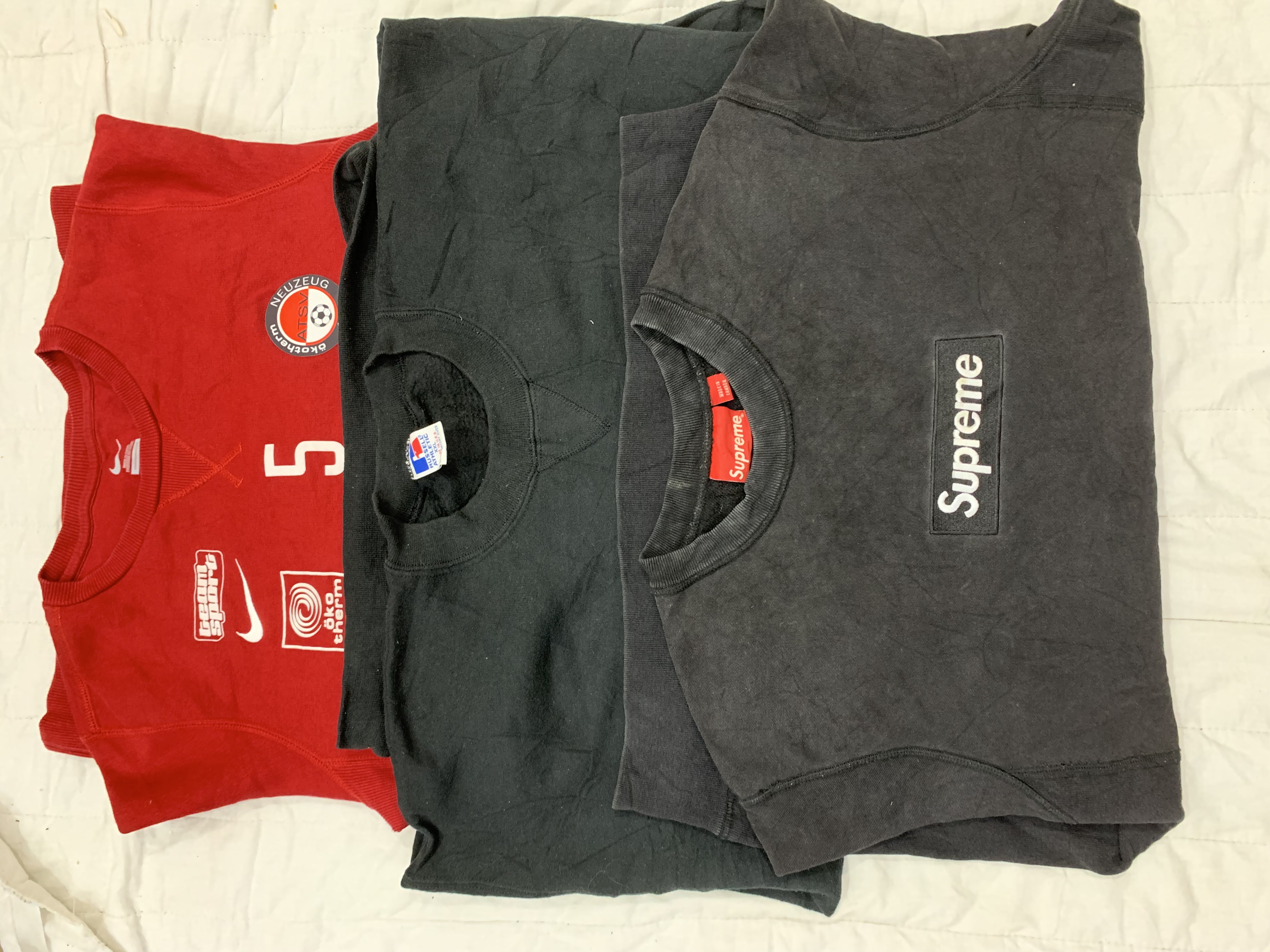 Nike / supreme / Russell Athletic 9 pièces de sweat-shirts