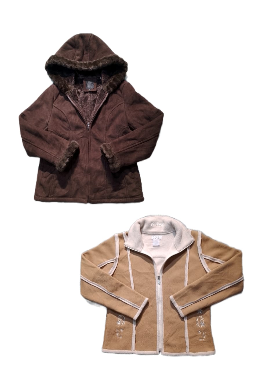 Giubbotti in suede con zipper Y2k