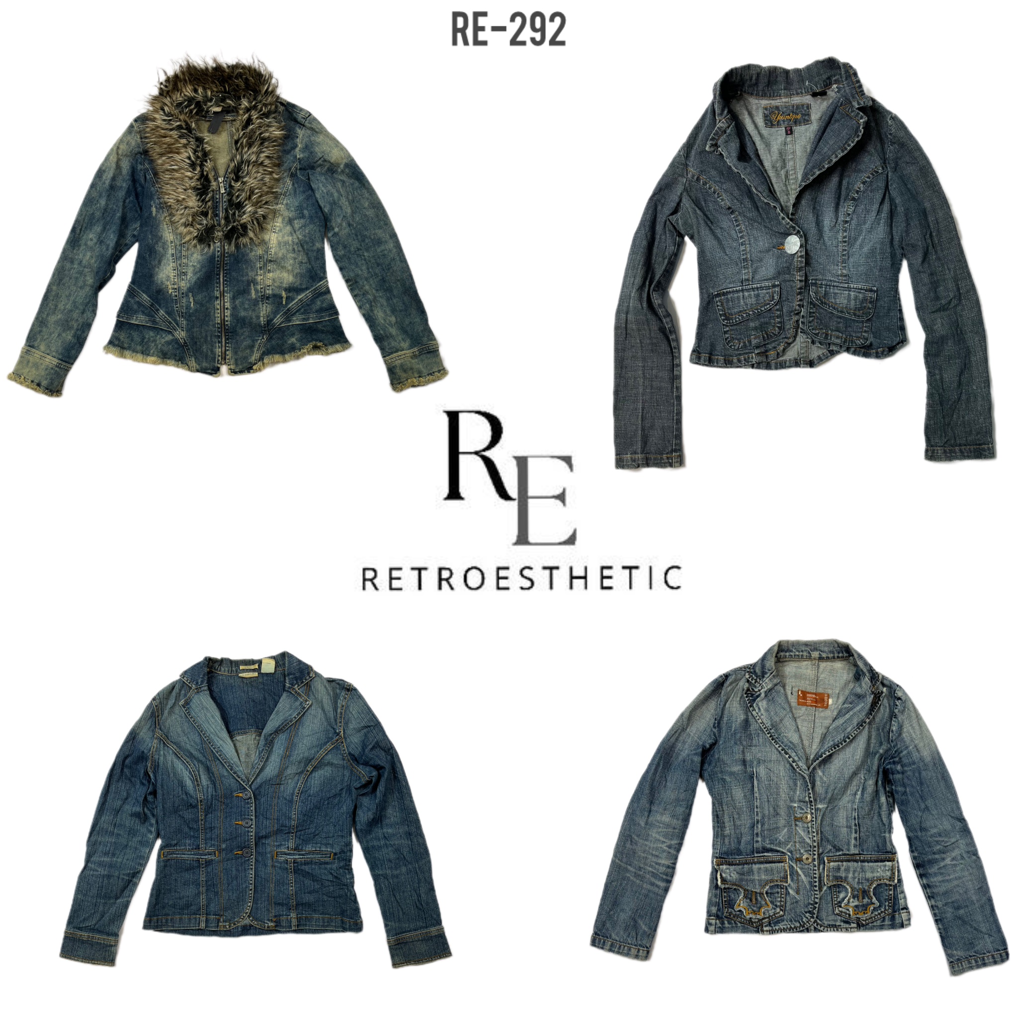 Vestes Blazer en Denim Y2K (RE-292)