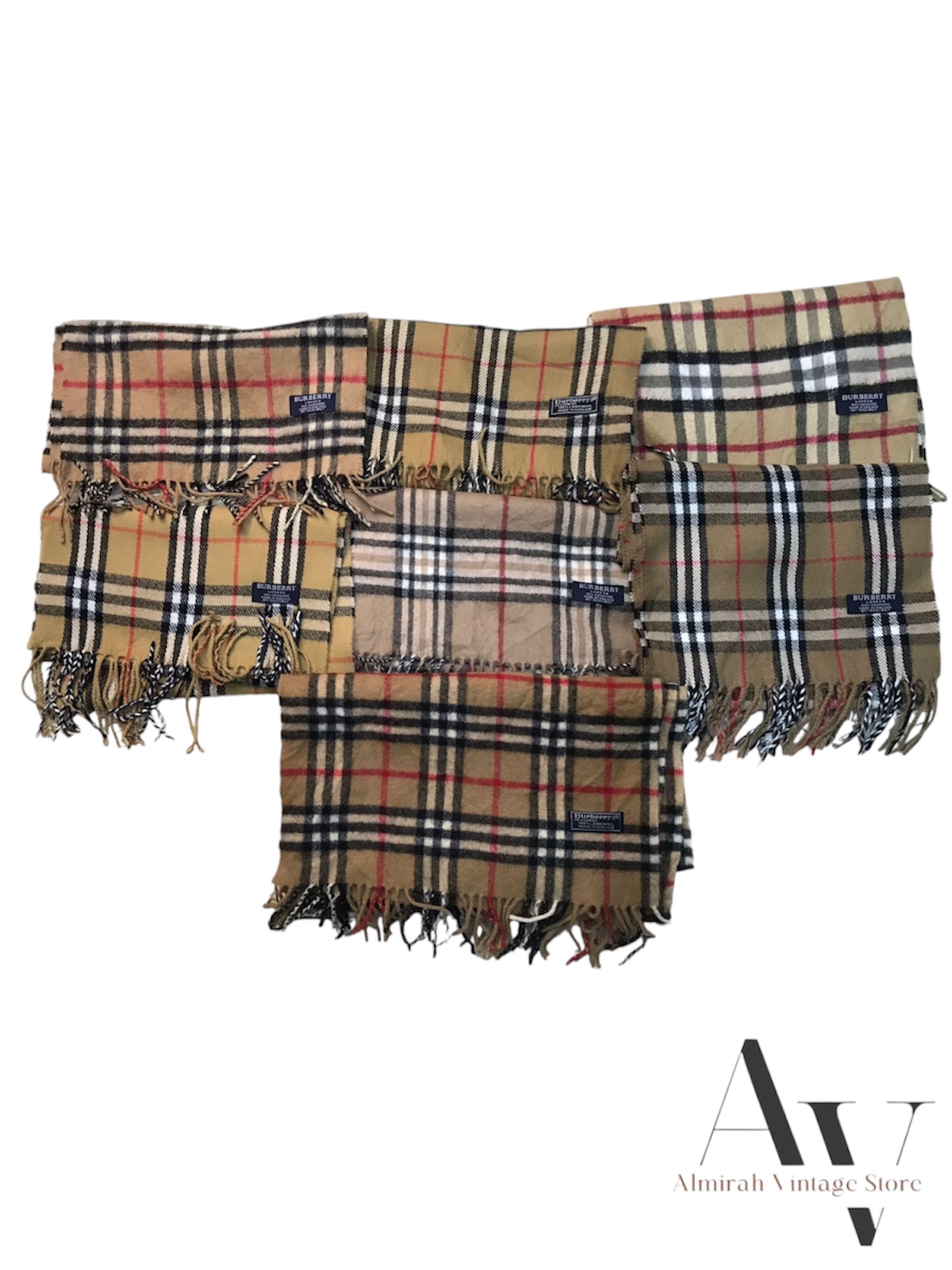 Beige colour only burberry scarfs