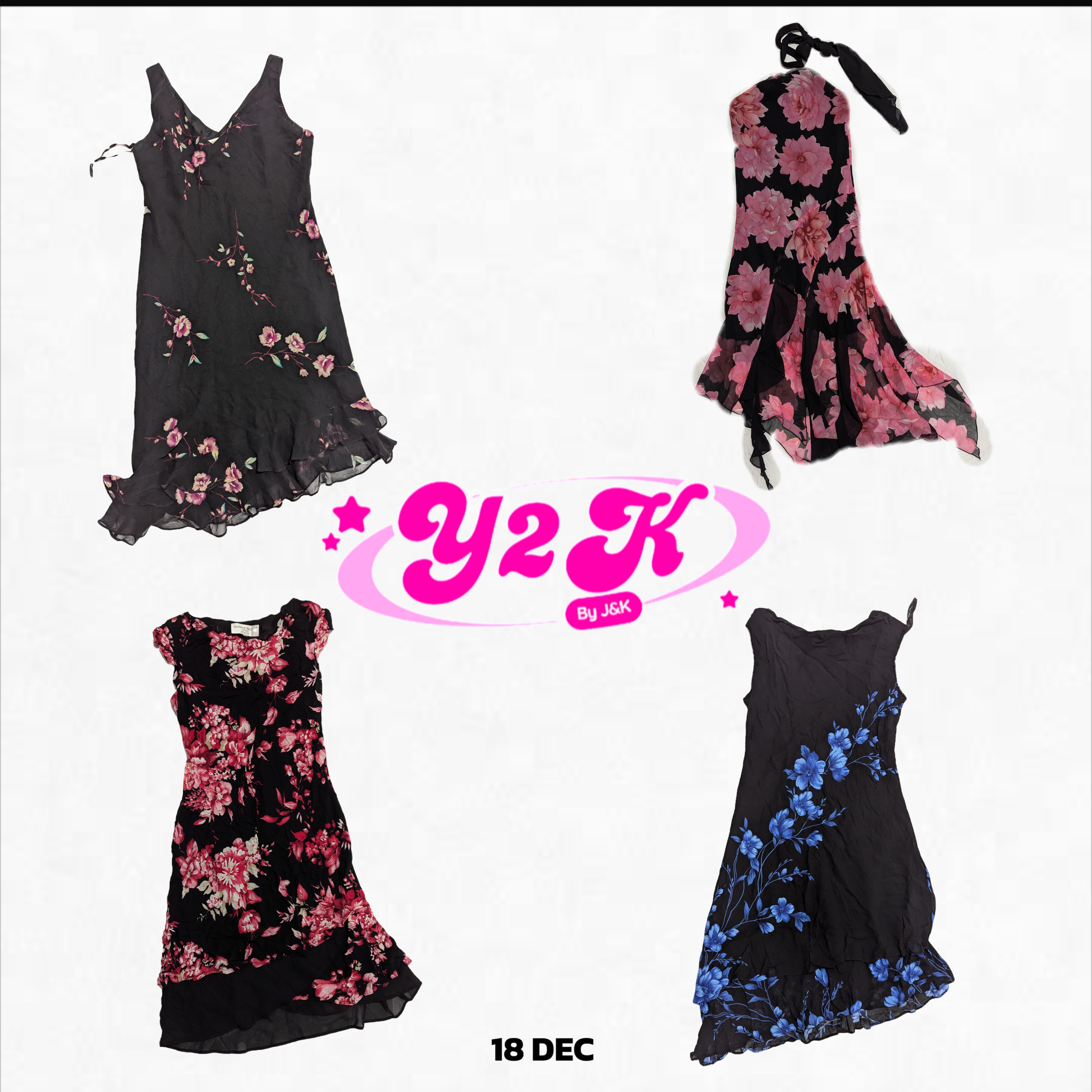 Y2K Floral Fantasy Dresses