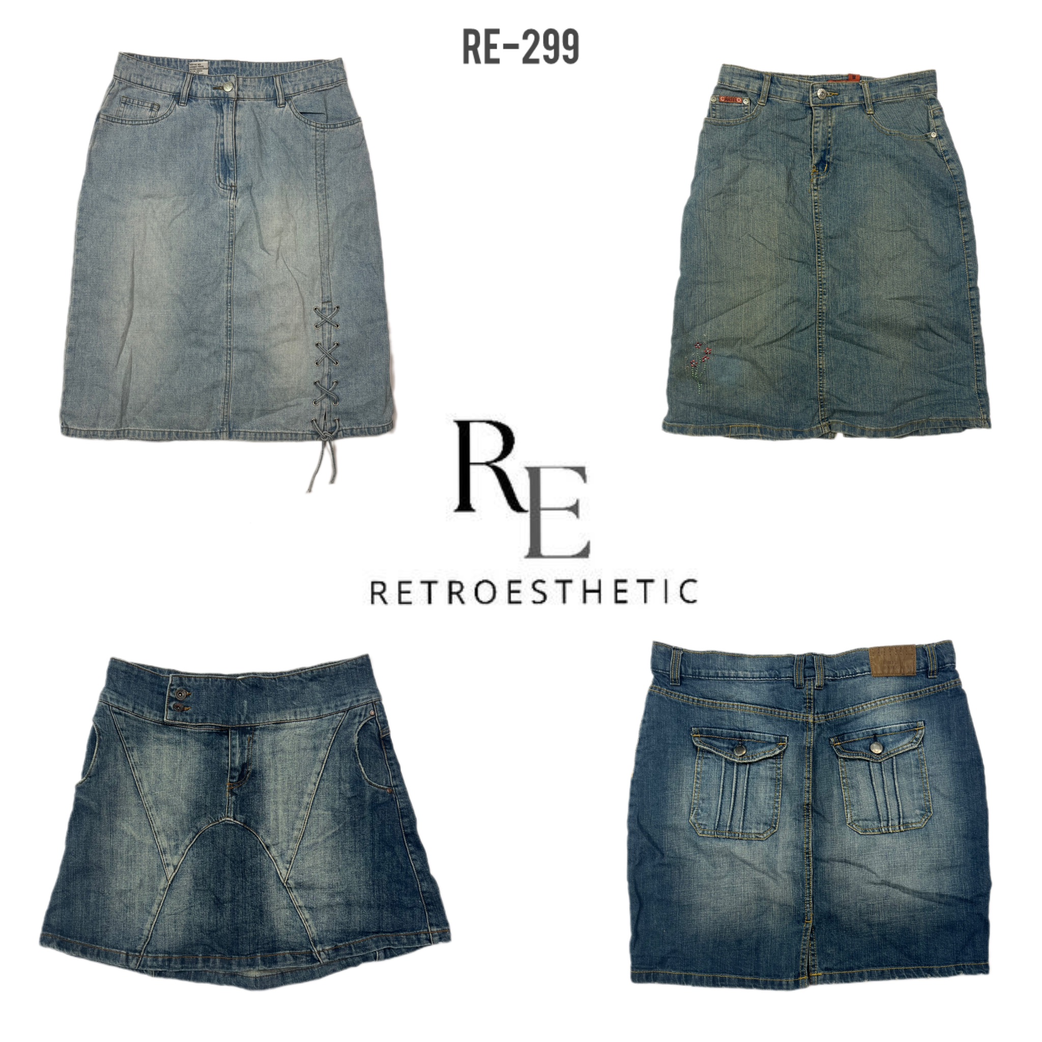 Y2K Denim Mix Skirts (RE-299)