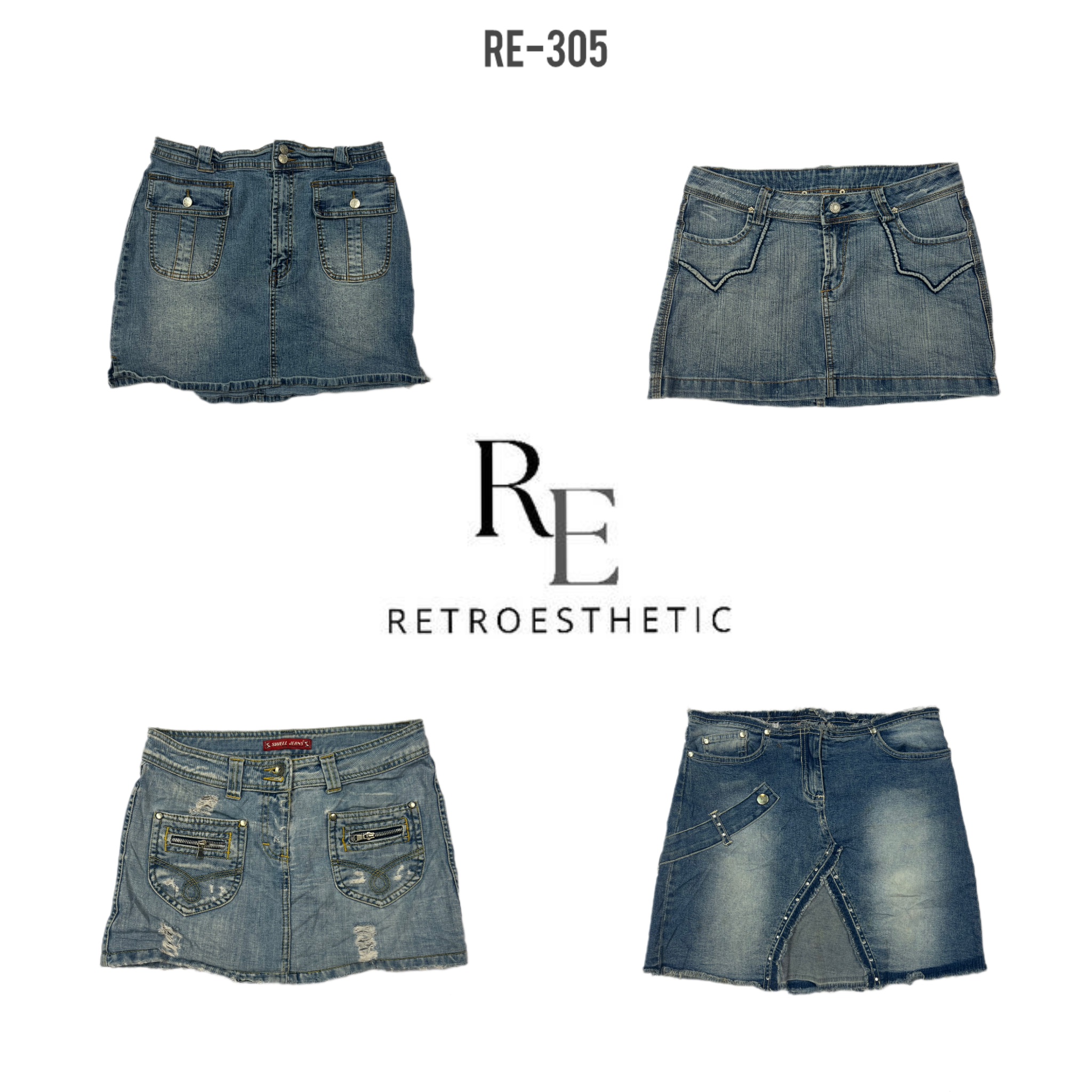 Y2K Denim Mini Skirts (RE-305)