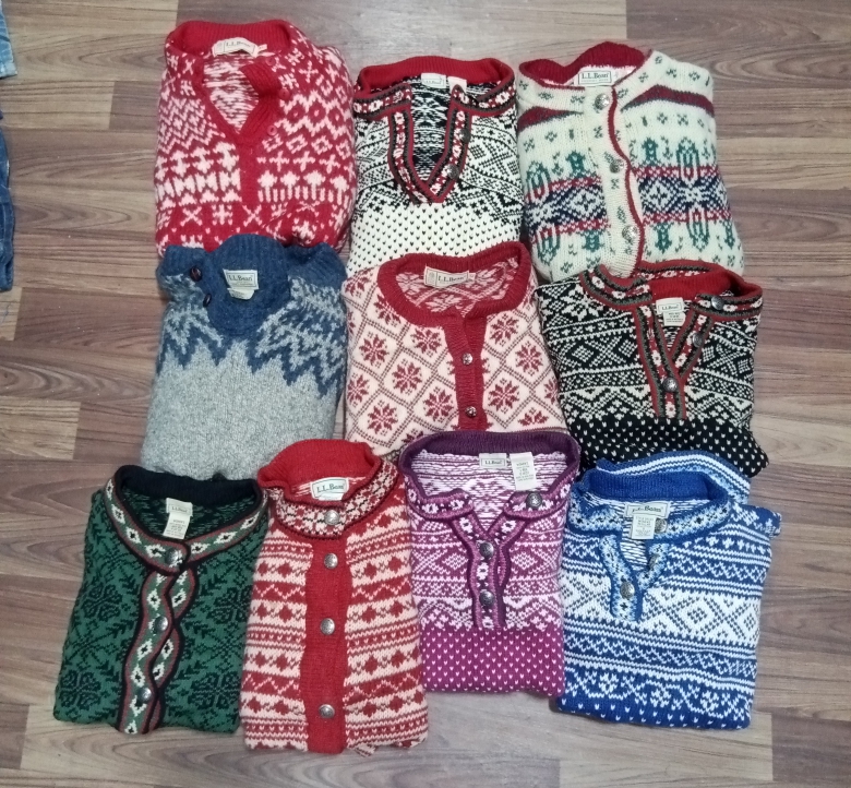 LL Bean printed Sweaters 10 pcs