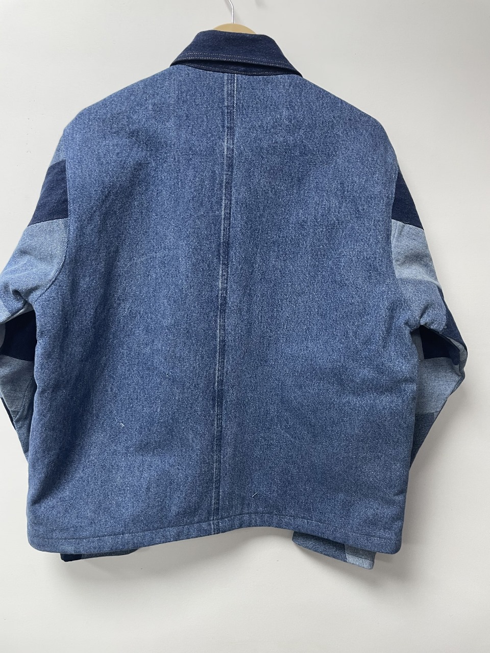 Giacca in denim patchwork rework