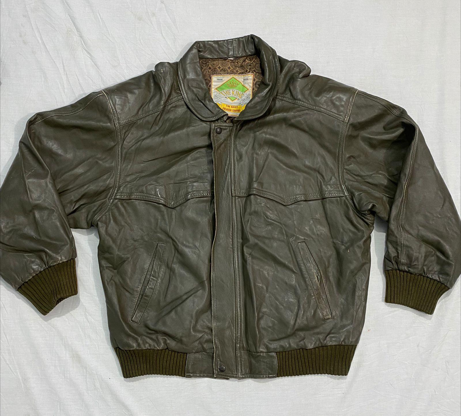 MV32#90s Leather Bomber Jackets Mix