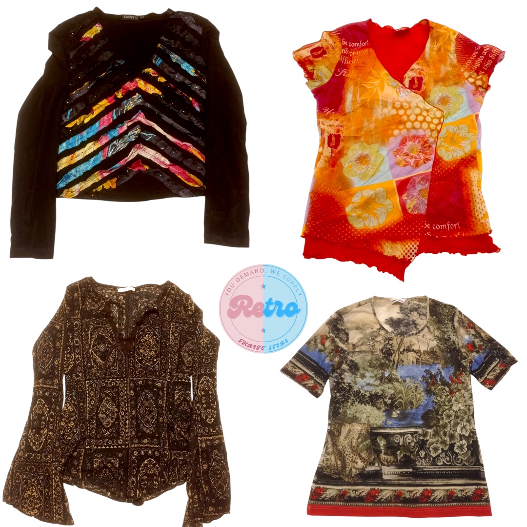 Tops Funky Fille Y2K : 10 Pcs