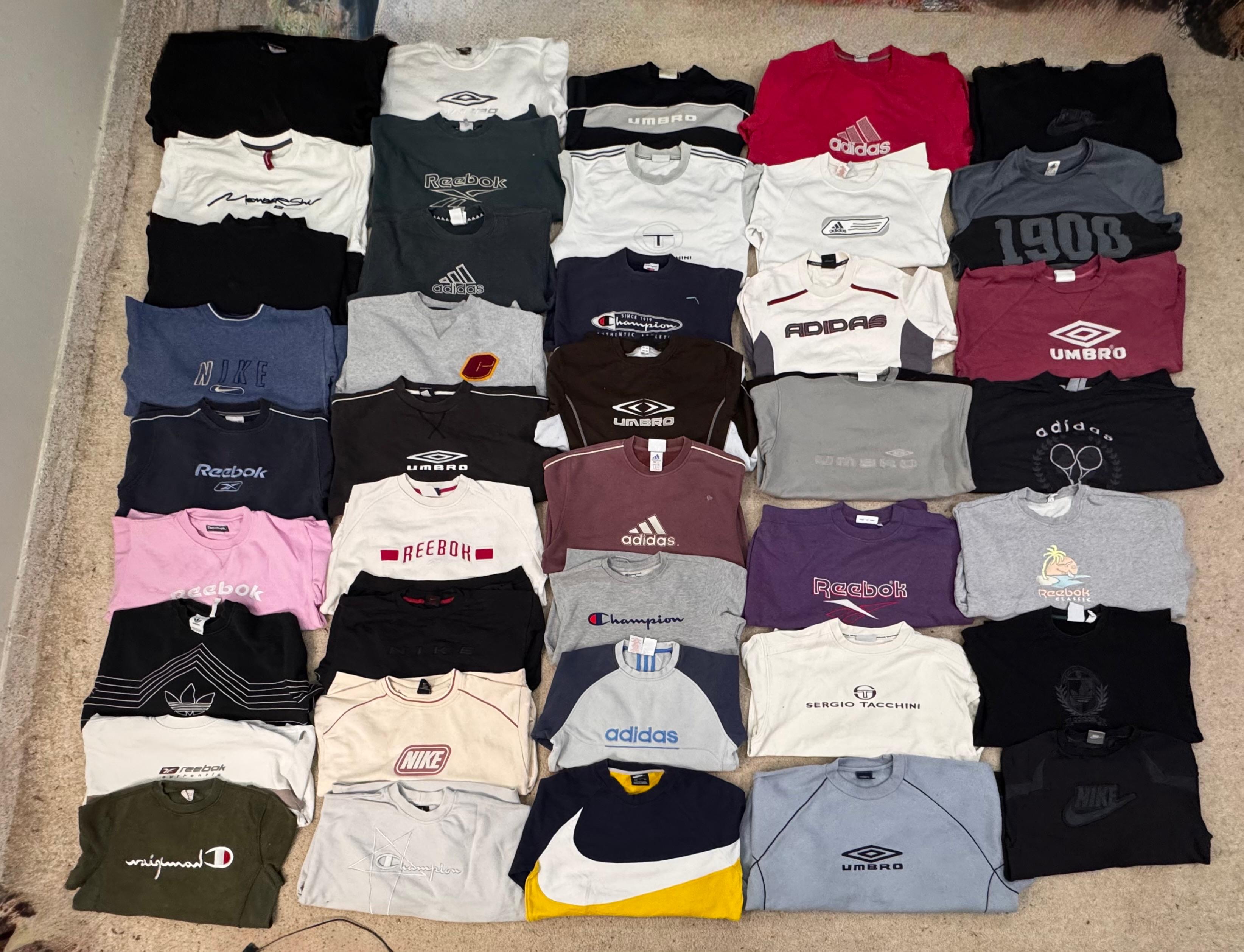 #VV500 Sports Vintage Sweatshirts Nike/Umbro/Reebok 40PCs