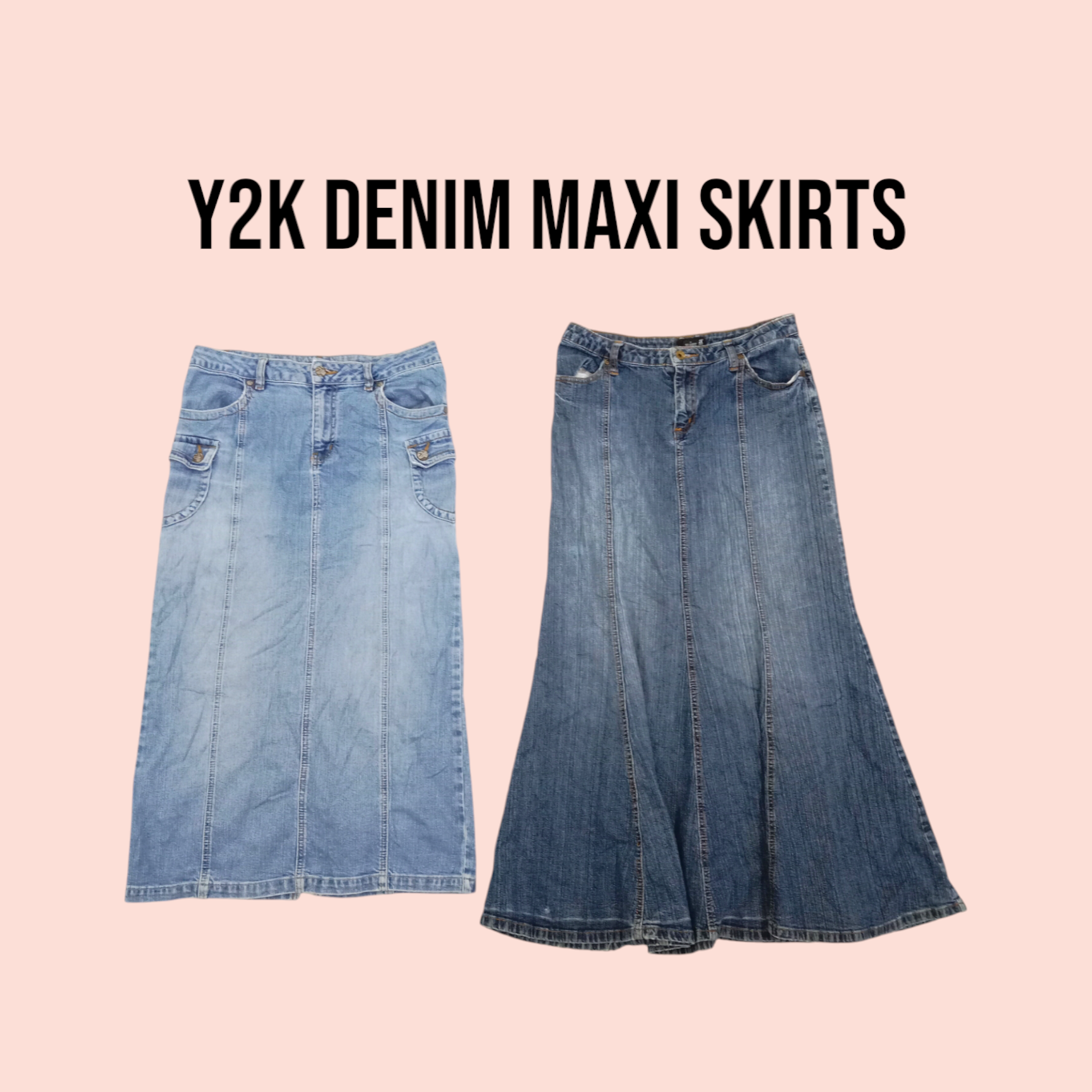 Y2k Denim Maxirocke