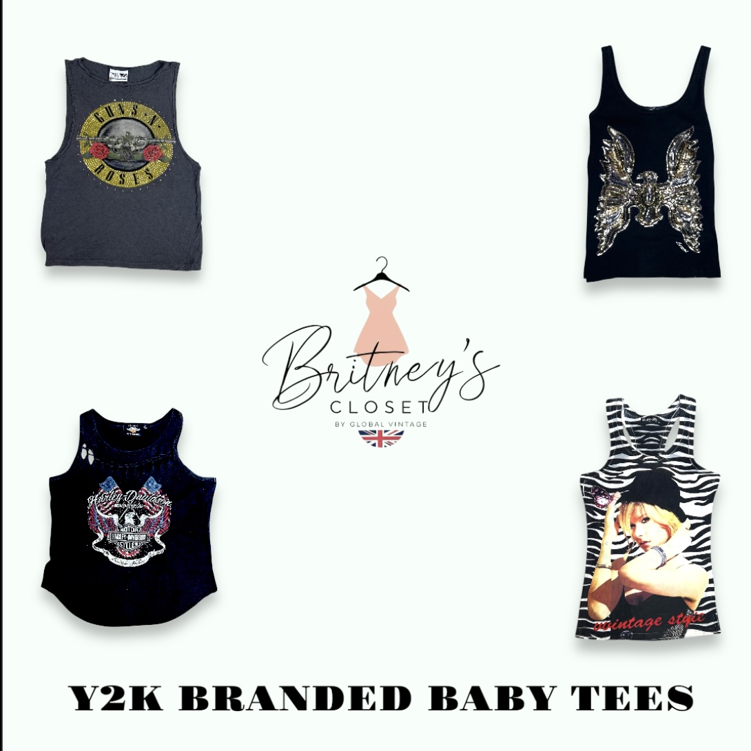 Y2K Affliction Chic Tanks And Tees Featuring Harley Davidson And Guns And Roses - 28 Pieces ( 12-34 )