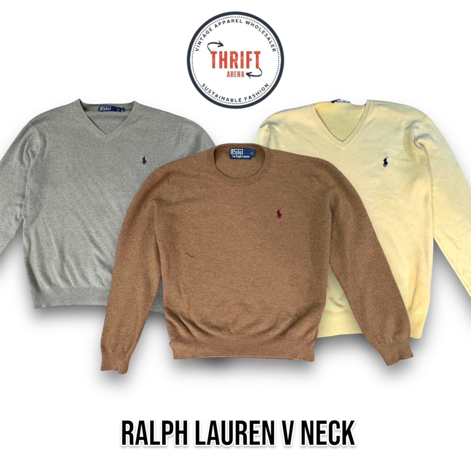 #VV512 Ralph Lauren v neck sweaters 16PCs