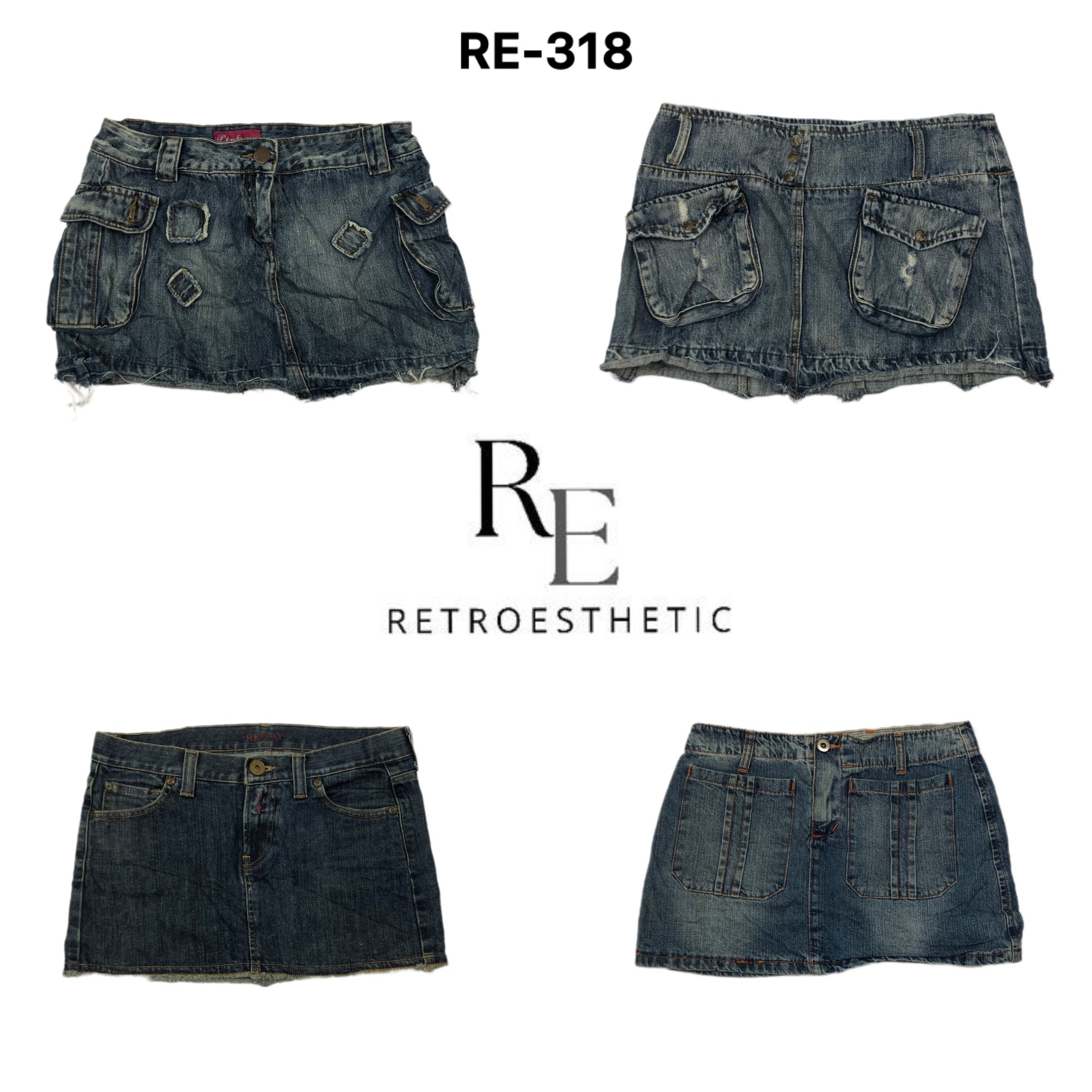 Y2K Britney Era Denim Mini Skirts (RE-318)