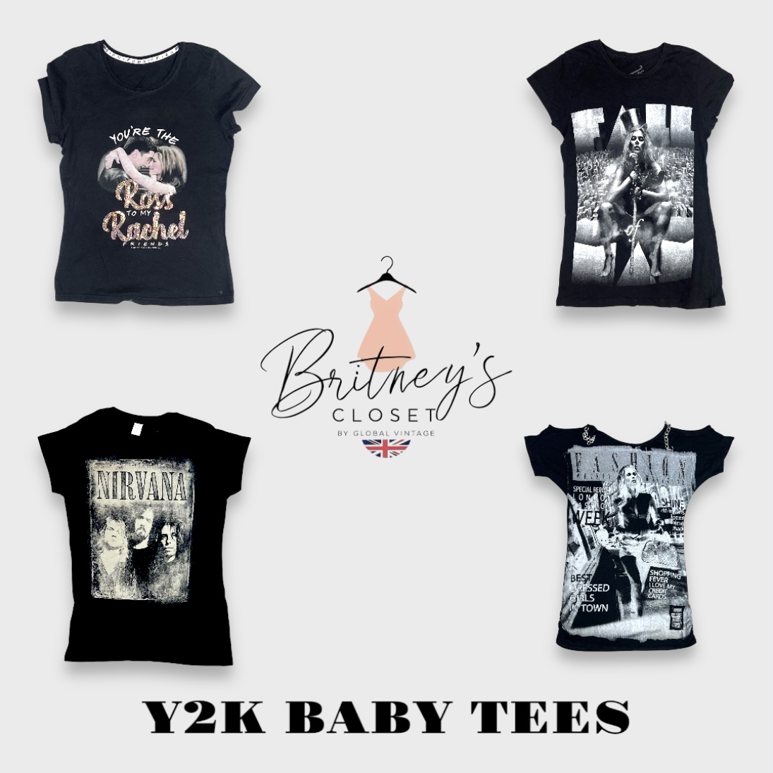 Y2K Affliction Graphic Printed Tight Tees - 24 Pieces ( BC-38 )