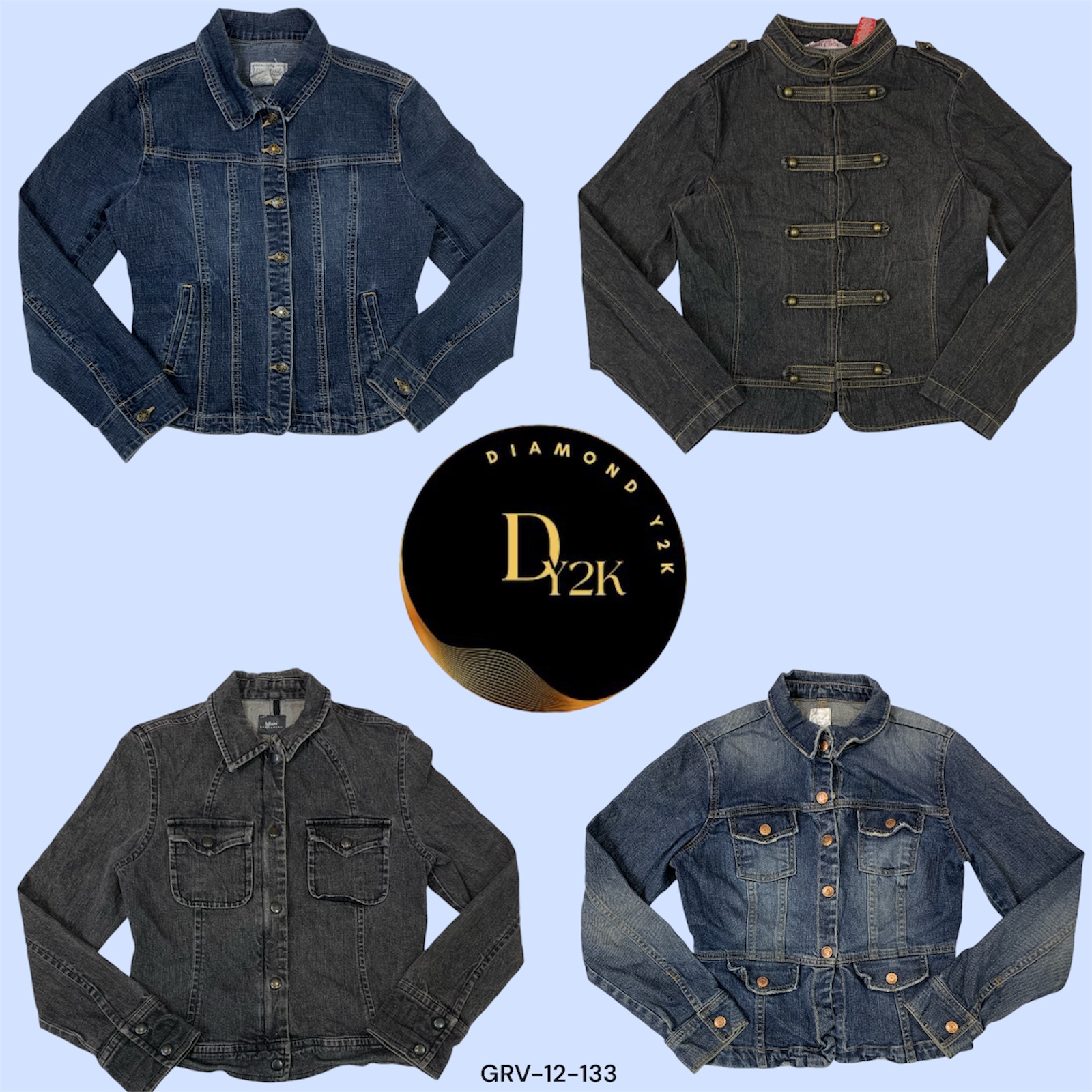 Retro Y2K Denim Jackets for the Bold (GRV-12-133)