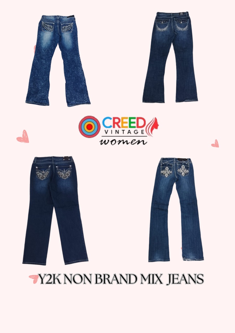 CR3057 Y2K Non Brand Denim Jeans - 40 Pcs